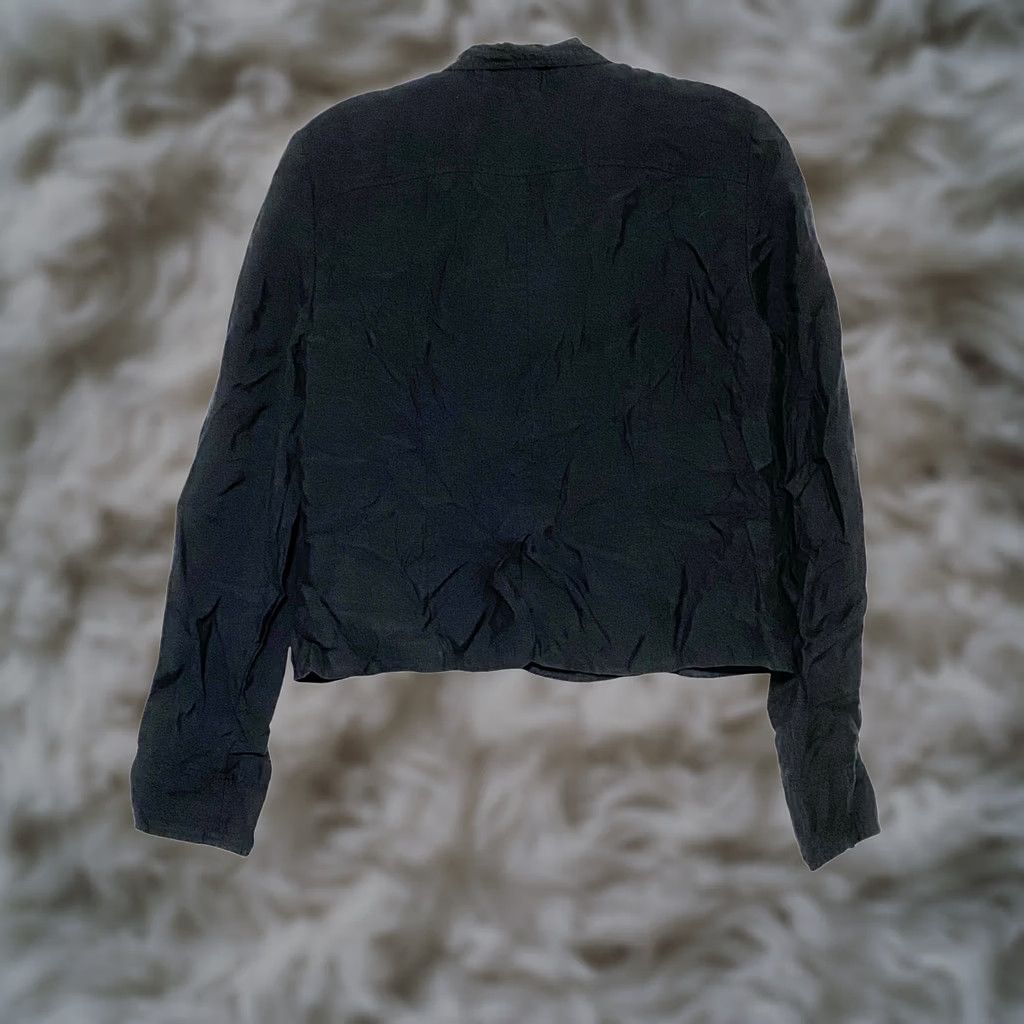 Free People VINTAGE Free People Blazer Jacket Black Floral Lined Asymmetrical Buttons Ruffle Women 4 Size S / US 4 / IT 40 - 1 Thumbnail