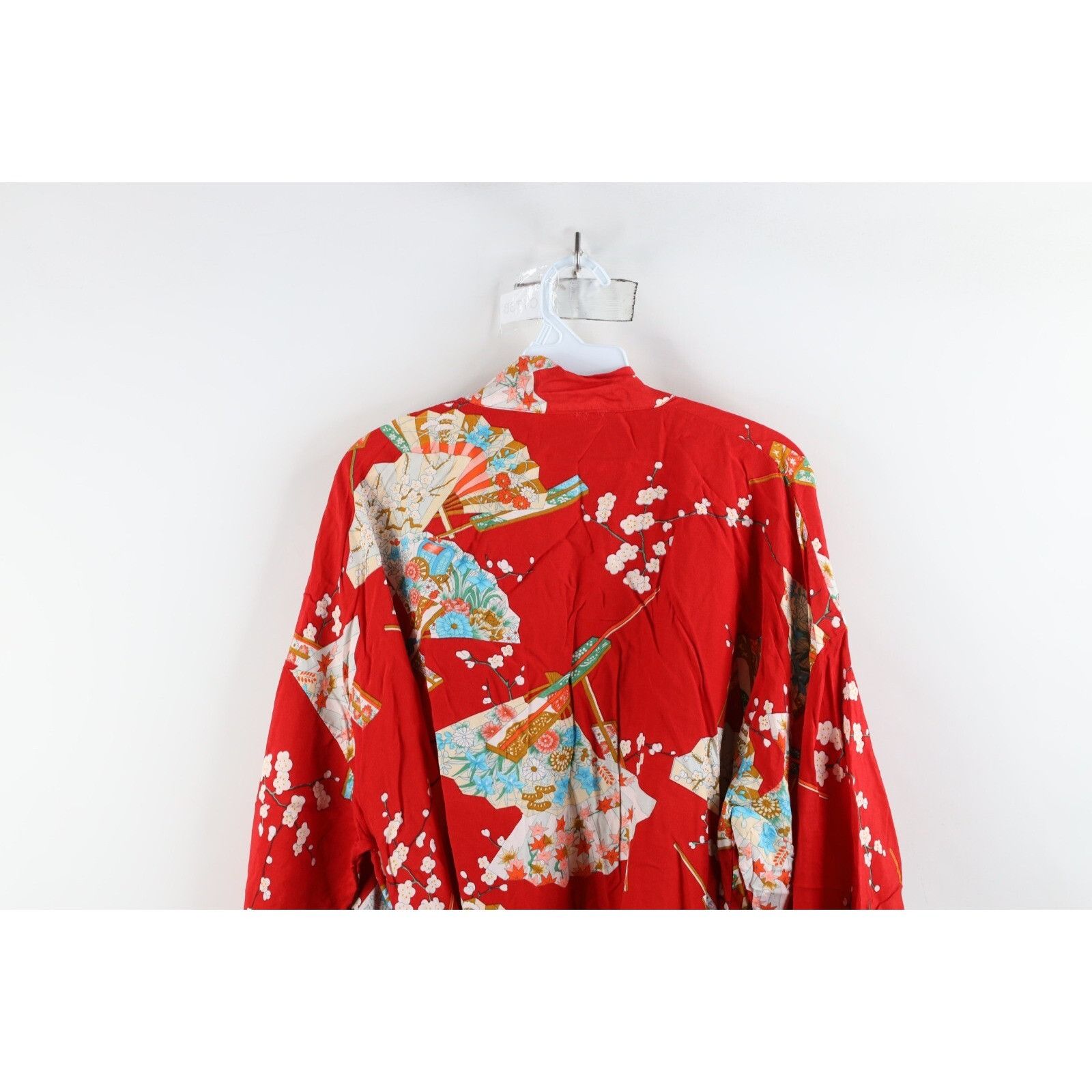 Vintage Vintage 90s Streetwear Rayon Japan Belted Kimono Robe Size L / US 10 / IT 46 - 14 Thumbnail