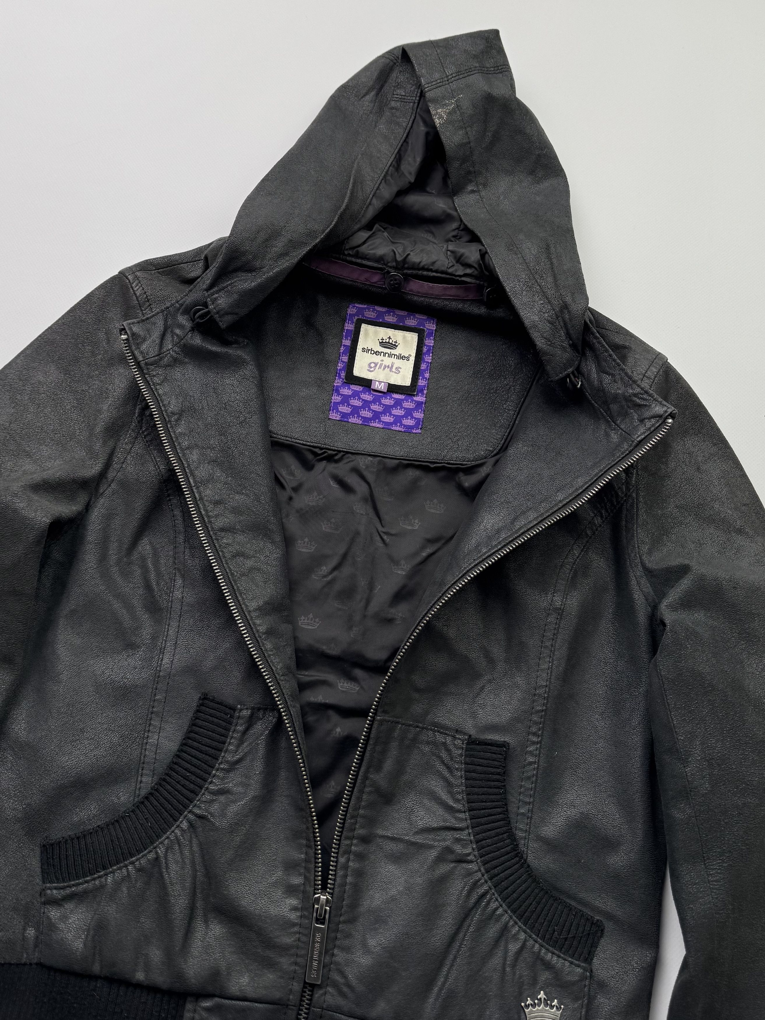 Vintage Vintage Cropped Hood Leather Jacket B241(V80) Size M / US 6-8 / IT 42-44 - 5 Thumbnail