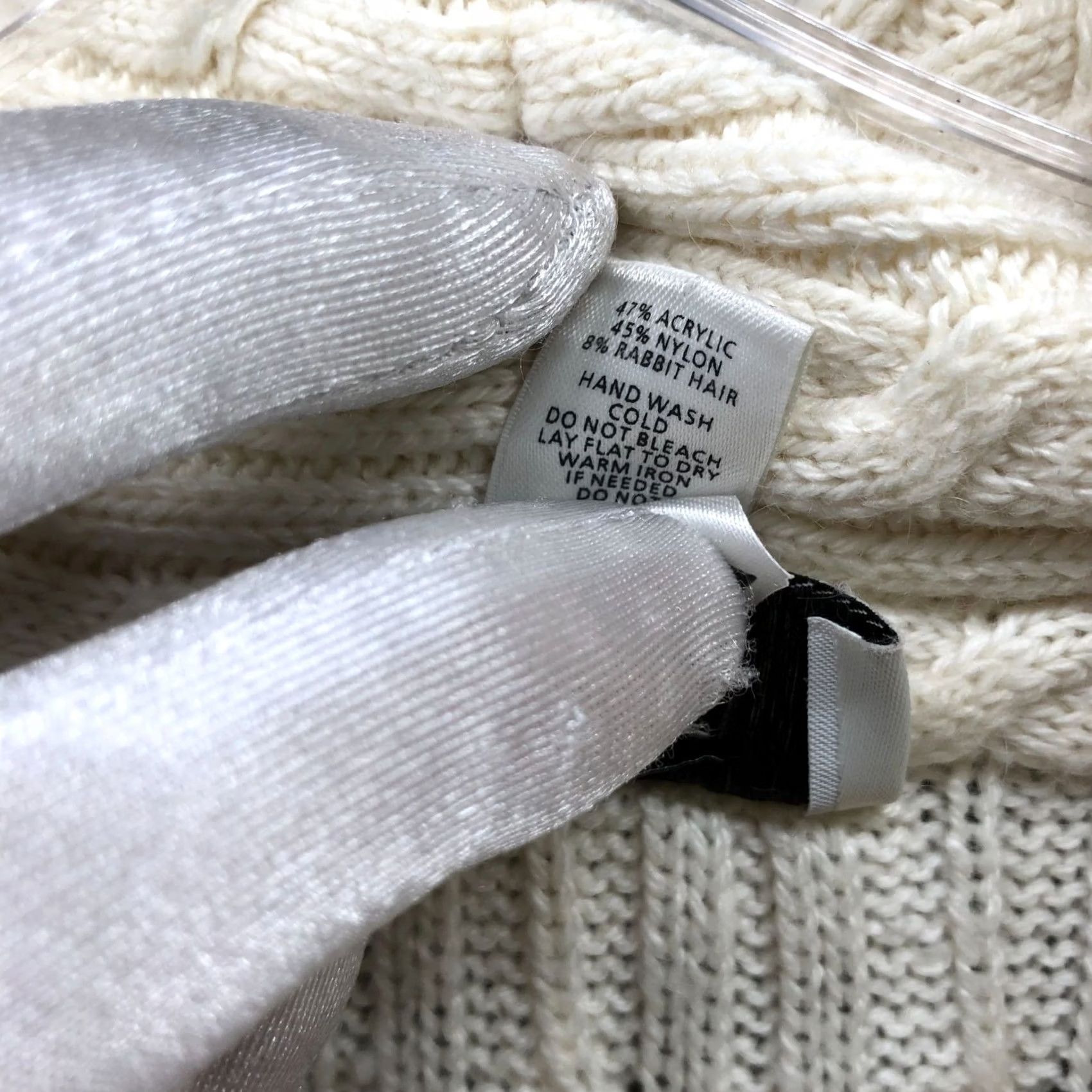 Loft LOFT Cardigan Womens L Ivory Cable Knit One Button Shawl Collar Long Sleeve Knit Woolish Cardigan Style Regular Size L / US 10 / IT 46 - 6 Thumbnail