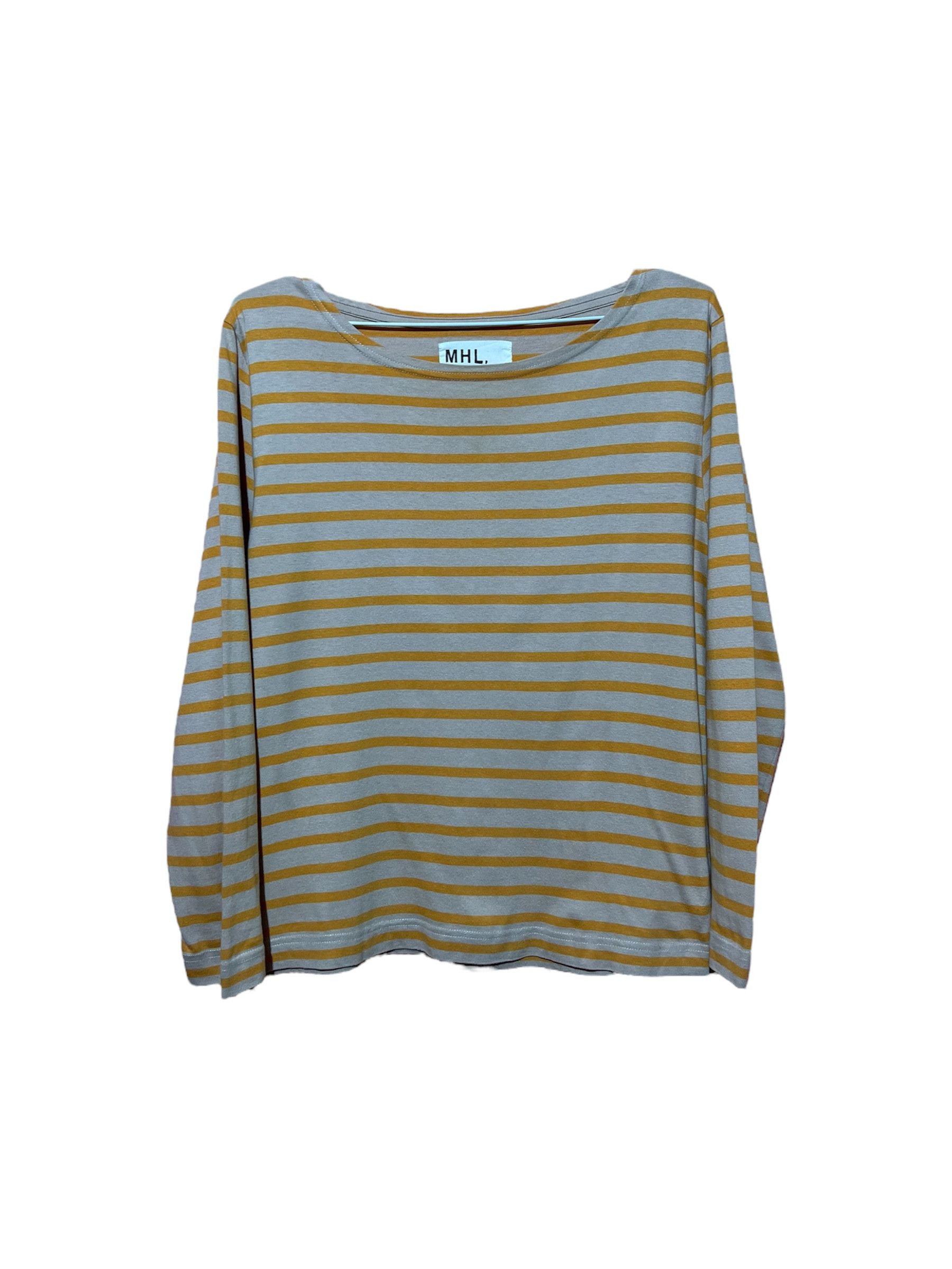 Margaret Howell MHL margaret Howell casual long sleeve strips streetwear Size L / US 10 / IT 46 - 1 Thumbnail