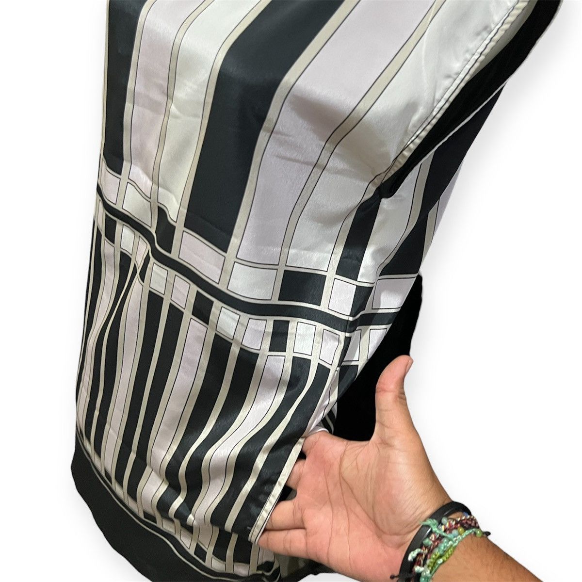Japanese Brand Murua Geometric Pattern Chiffon Tunic Size M / US 6-8 / IT 42-44 - 5 Thumbnail