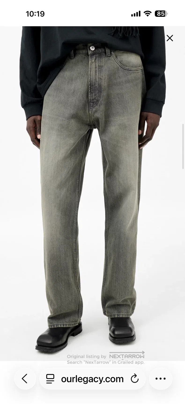 Our Legacy Our Legacy Gray denim pants Size US 30 / EU 46 - 1 Thumbnail