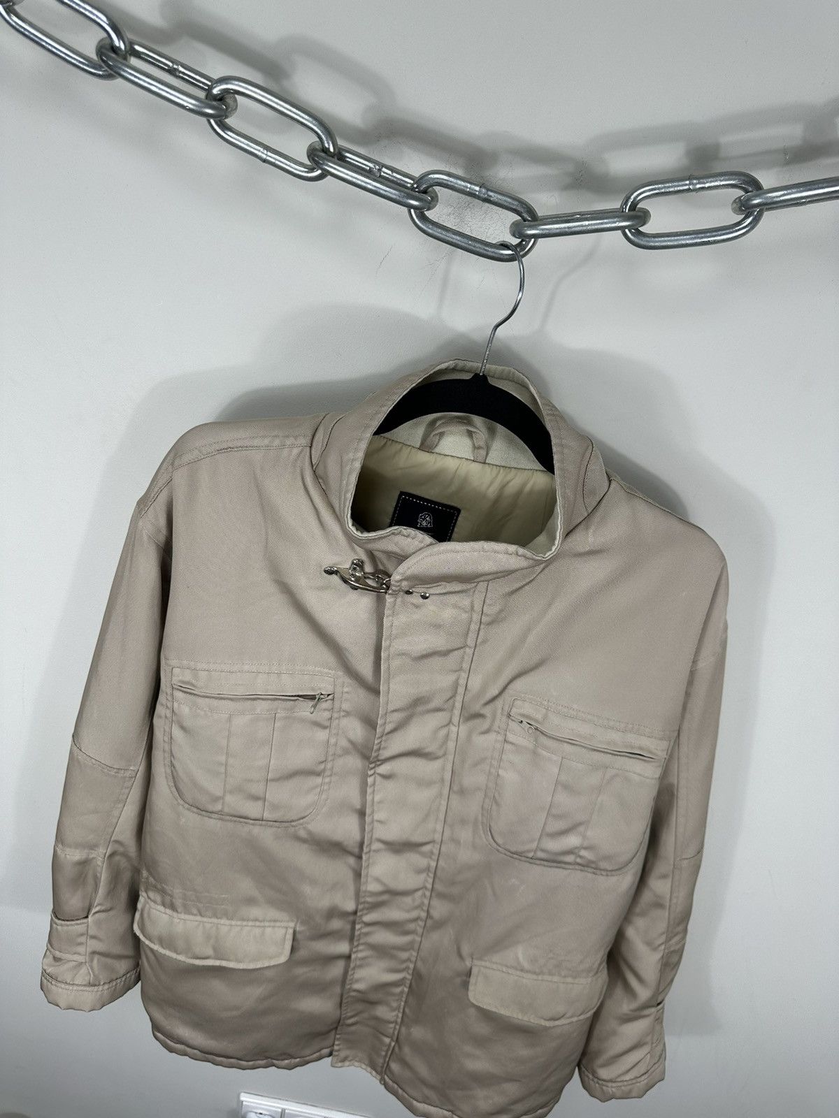 Fay Fay Stadium Beige Men’s Pockets Luxury Heavy Coat Jacket Size US XL / EU 56 / 4 - 3 Thumbnail