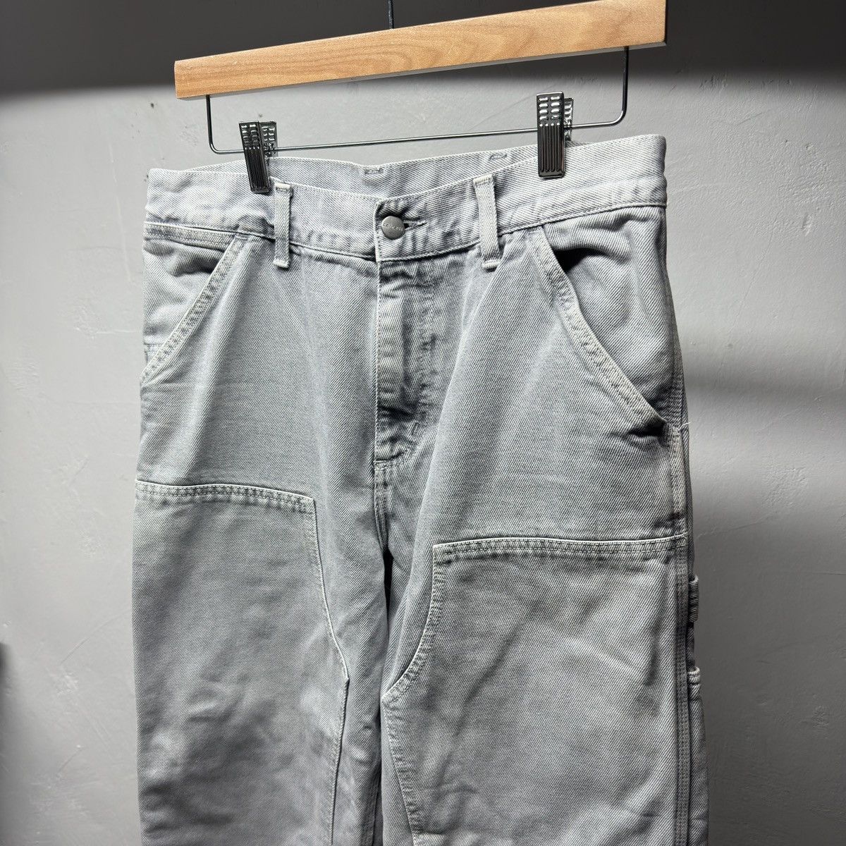 Carhartt Wip Carhartt WIP Faded Grey Single Knee Pants ERD Grunge Chrome Size US 31 - 2 Thumbnail