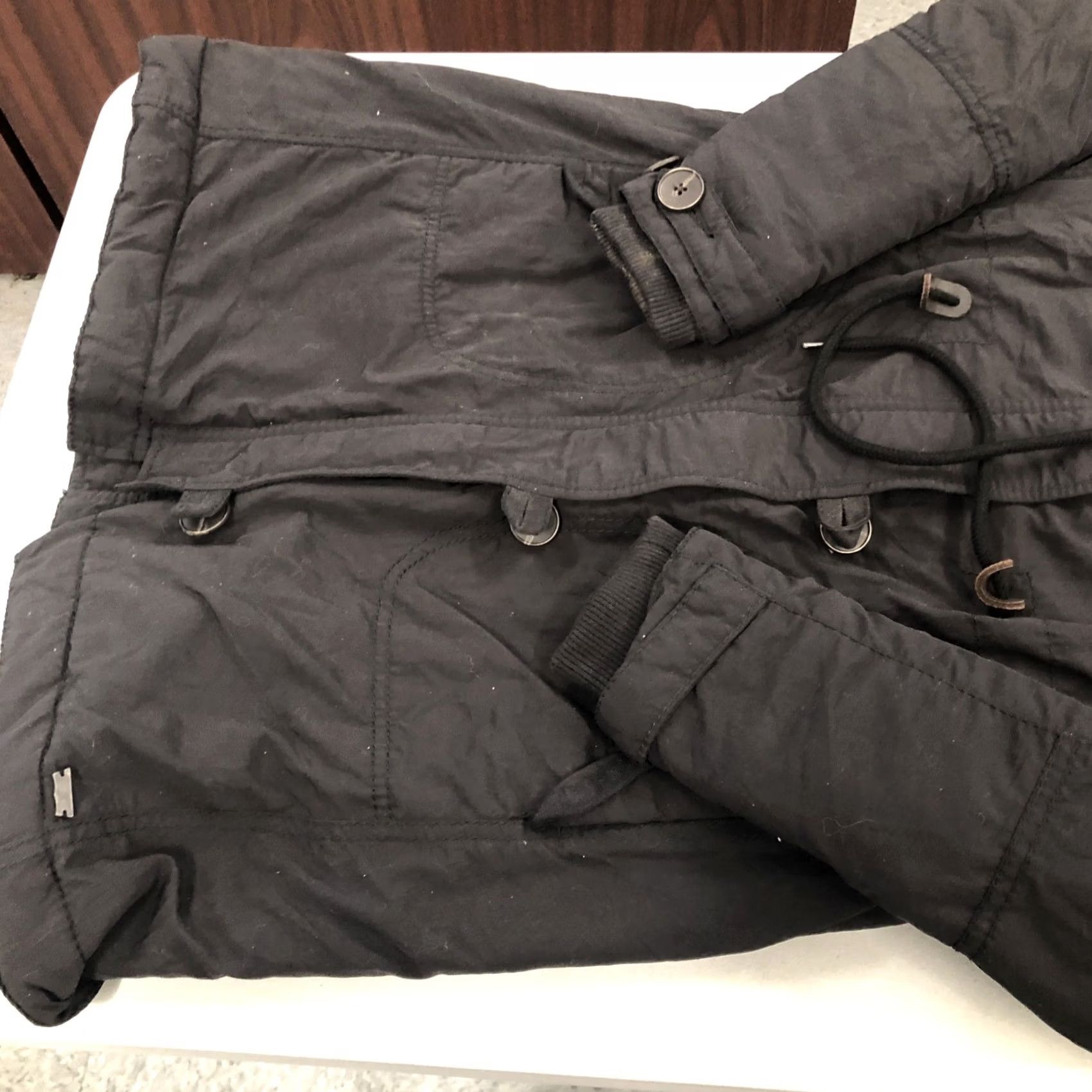 Levi's VTG Levi's Trench Coat Women XS Long Patchwork Quilted Black Wool-Blend Look? Size XS / US 0-2 / IT 36-38 - 5 Thumbnail