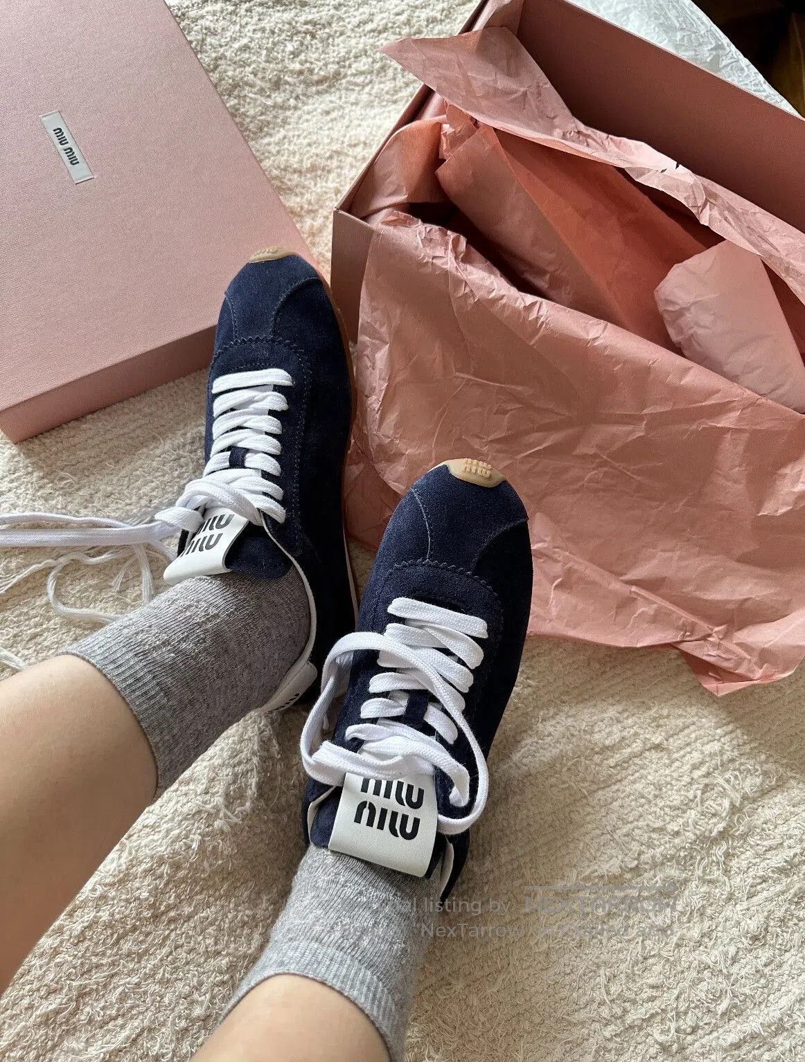 Miu Miu Miu Miu Blue Training Shoes. Size US 5.5 / IT 35.5 - 1 Thumbnail