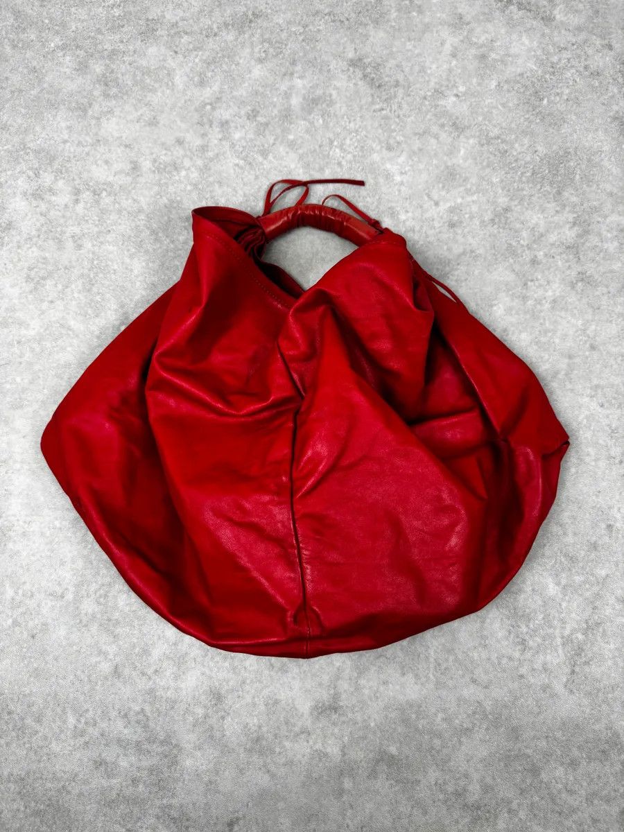 Maison Margiela 2010s Maison Martin Margiela Red Leather Contemporary Handle Bag Size ONE SIZE - 3 Thumbnail