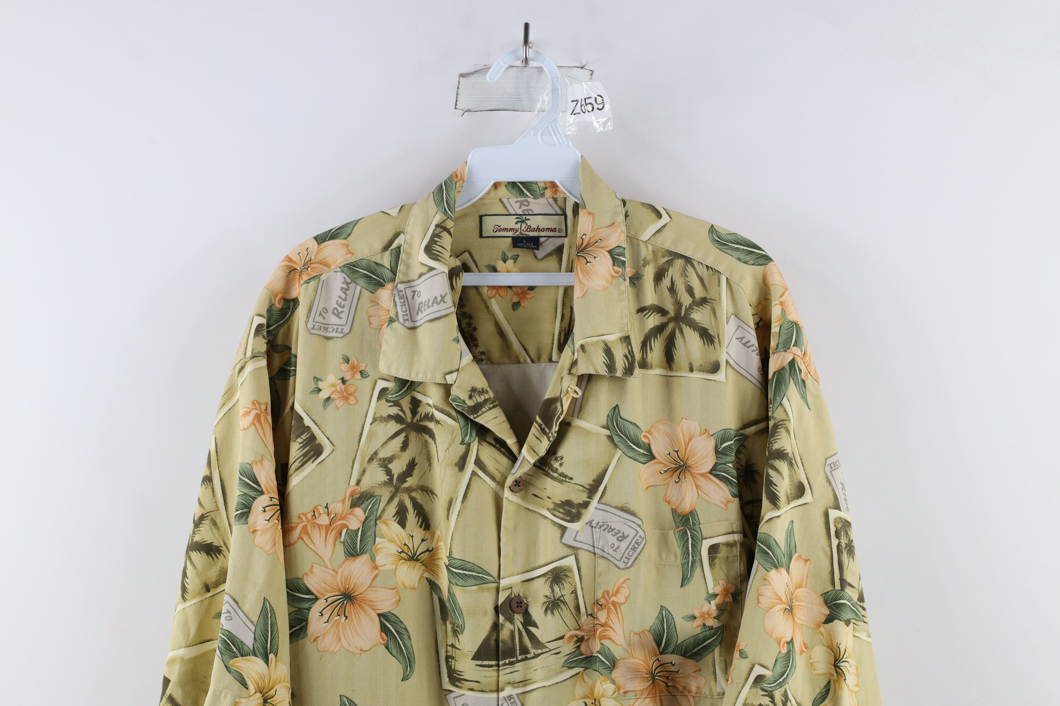 Tommy Bahama × Vintage Vintage Tommy Bahama Relax Looped Collar Button Shirt Size US L / EU 52-54 / 3 - 2 Thumbnail