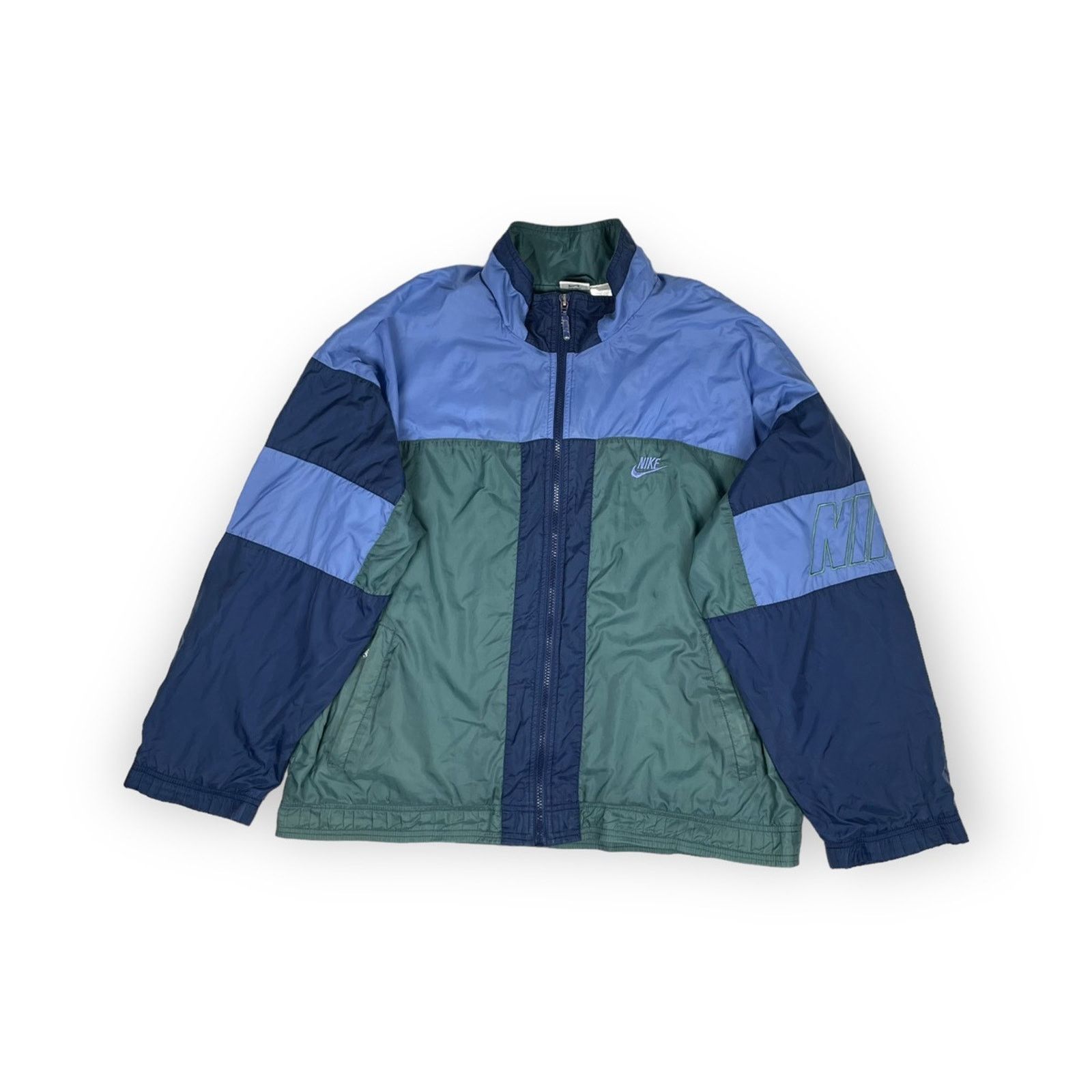 Nike × Vintage Vintage Nike 90s Windbreaker Jacket Size M Navy/purple Size US M / EU 48-50 / 2 - 1 Thumbnail