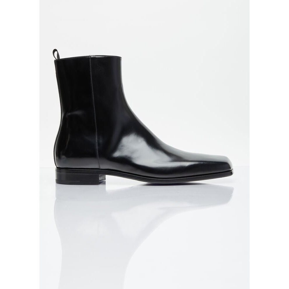 Prada PRADA FW2001 Stitch Leather Zip Sport Boots Vintage rapper