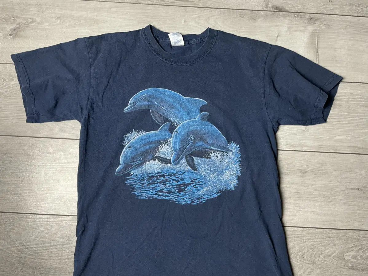 Band Tees Art dolphin T-shirt vintage band tee size Large Size US L / EU 52-54 / 3 - 3 Thumbnail