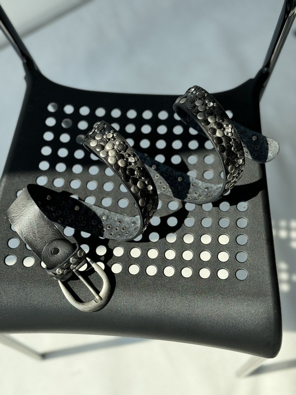 Hysteric Glamour × Japanese Brand Vintage Belts Y2K Rhinestones Punk leather belt Japanese Size ONE SIZE - 2 Thumbnail