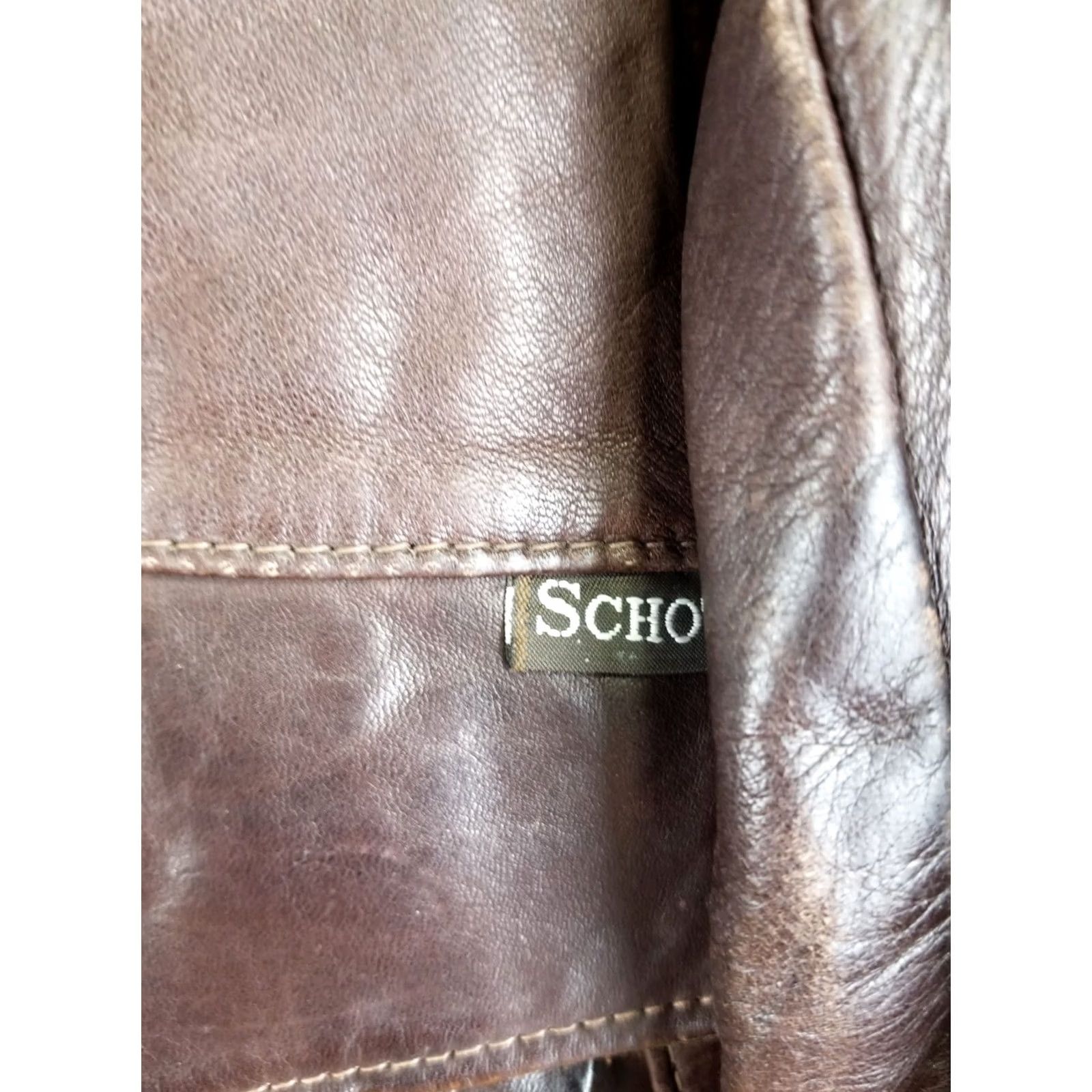 Schott VINTAGE SCHOTT G-1 STYLE FLIGHT LEATHER JACKET SZ 38 WITH LINING Men Jacket Brown 70s Military Motorcycle Leather Lined Size 38 Size US XXS / EU 40 - 4 Thumbnail