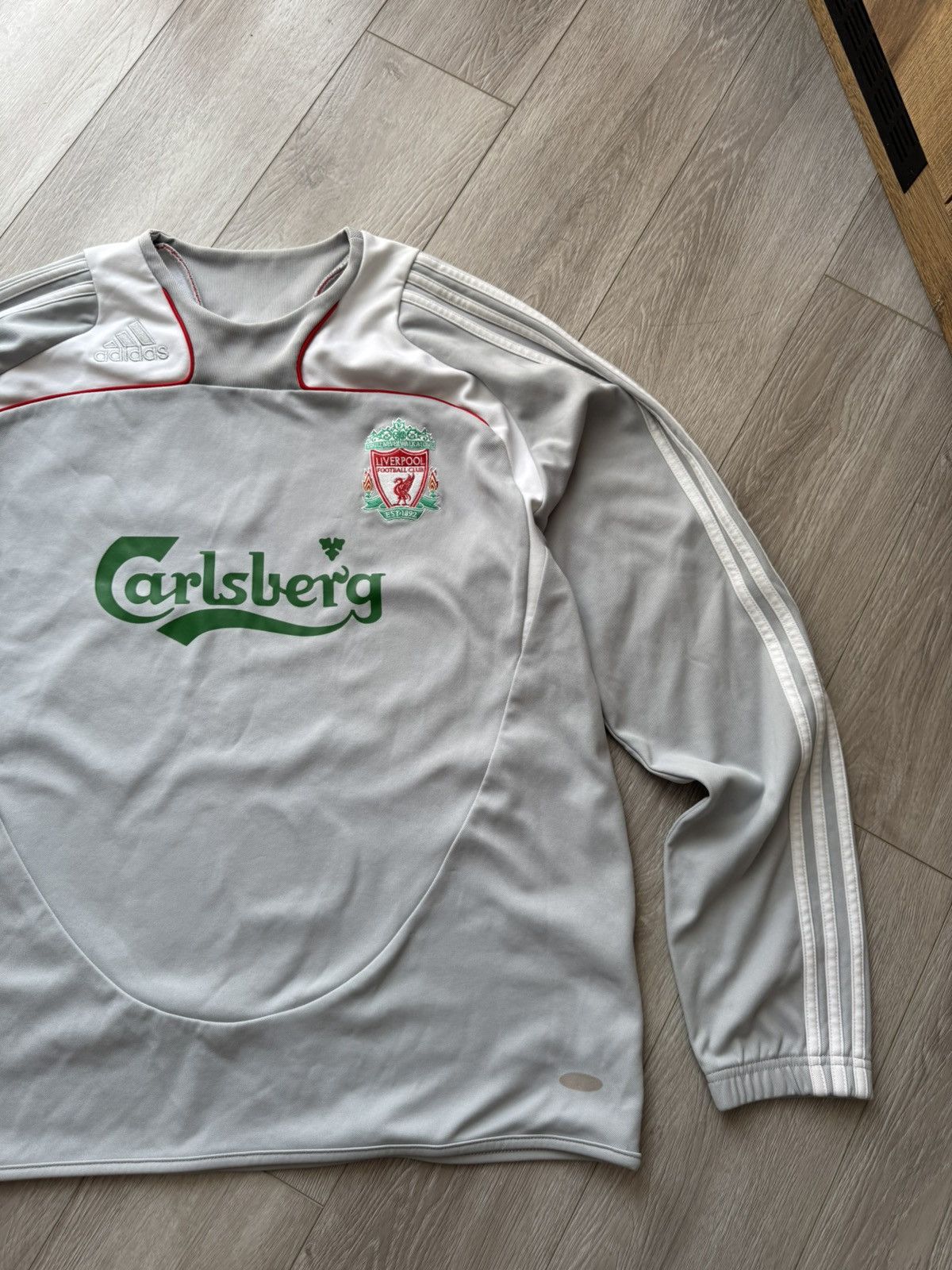 Adidas Vintage Soccer Football Sweatshirt Adidas FC Liverpool Train Size US L / EU 52-54 / 3 - 3 Thumbnail