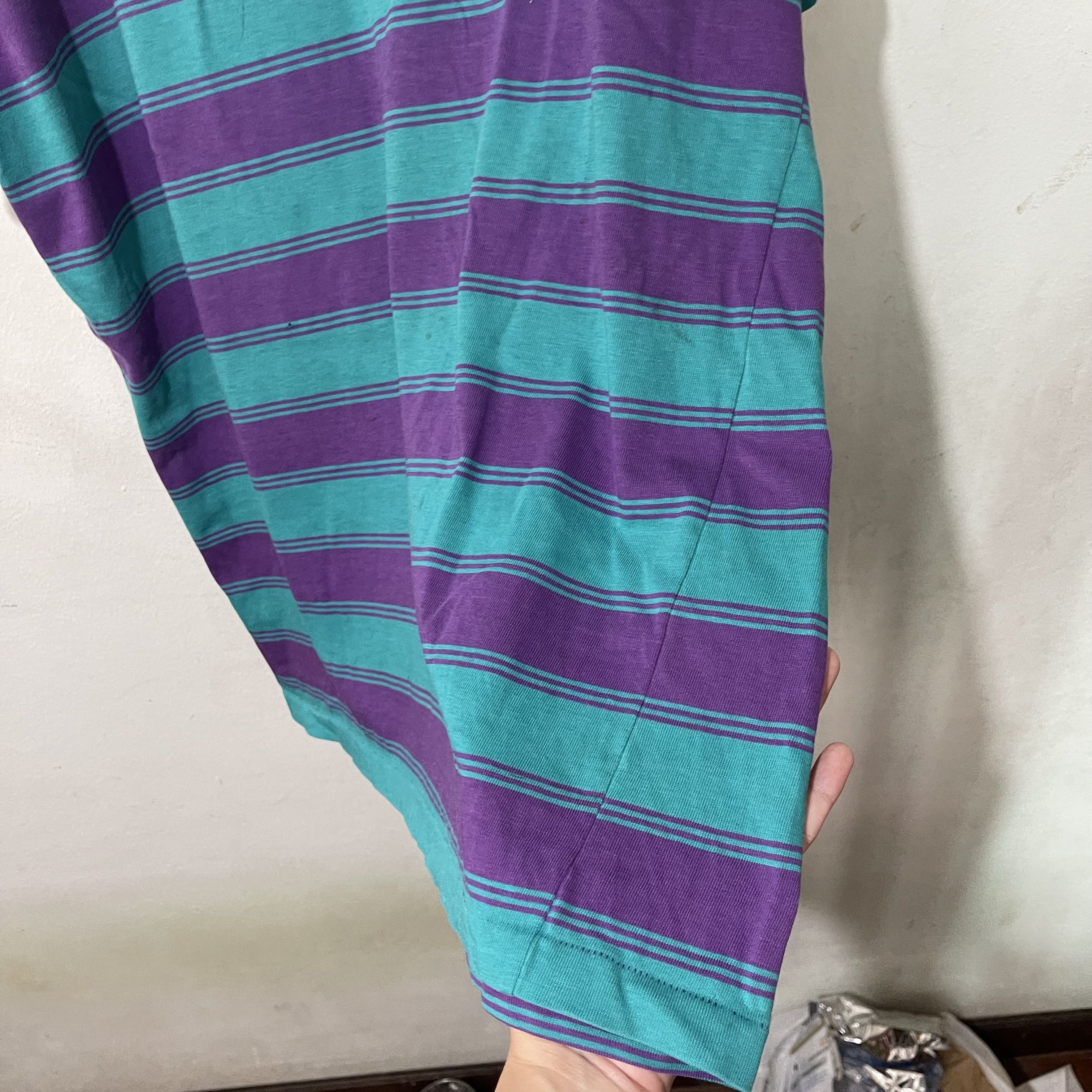 Vintage Vintage 90s Striped T-Shirt Size US XL / EU 56 / 4 - 4 Thumbnail