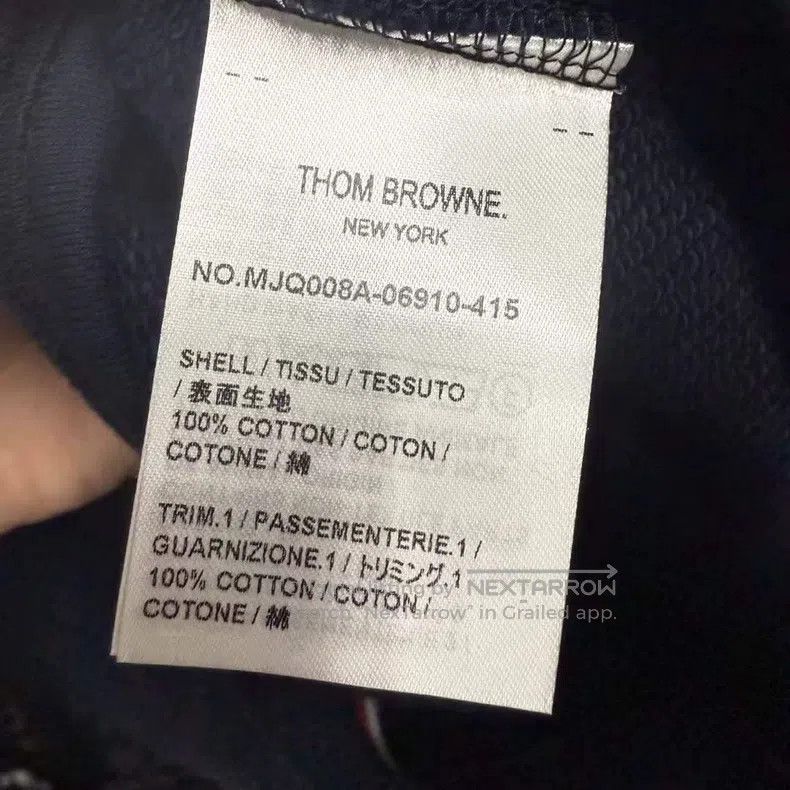 Thom Browne Thom Browne size 1 Black-Blue Fleece Pants Size US 27 - 3 Thumbnail
