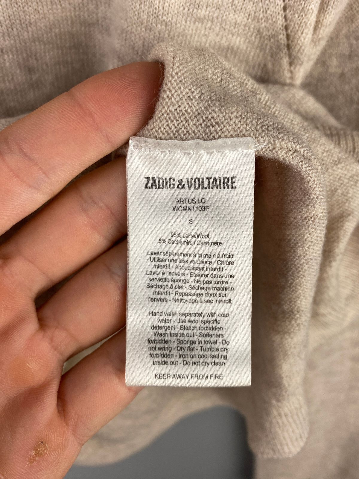 Zadig & Voltaire Zadig Voltaire Womens Merino Wool Sweater Jumper Size S / US 4 / IT 40 - 10 Thumbnail