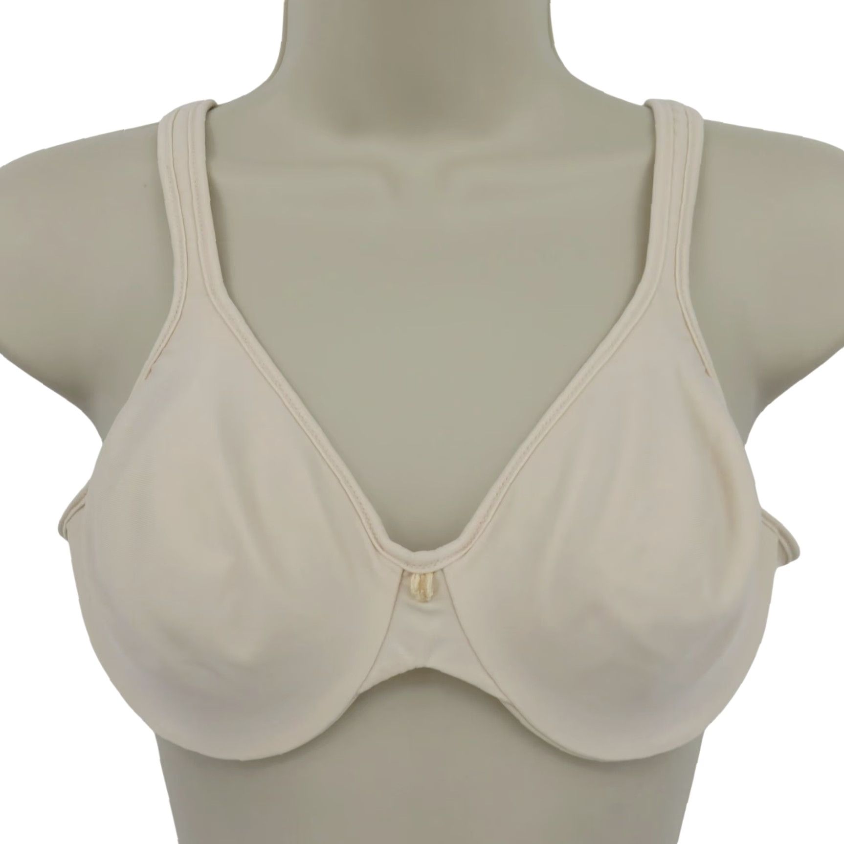 Vintage Bali Bra 36B Cream Solid Underwire Unlined Style 3383 Passion for Comfort Women Size ONE SIZE - 2 Thumbnail