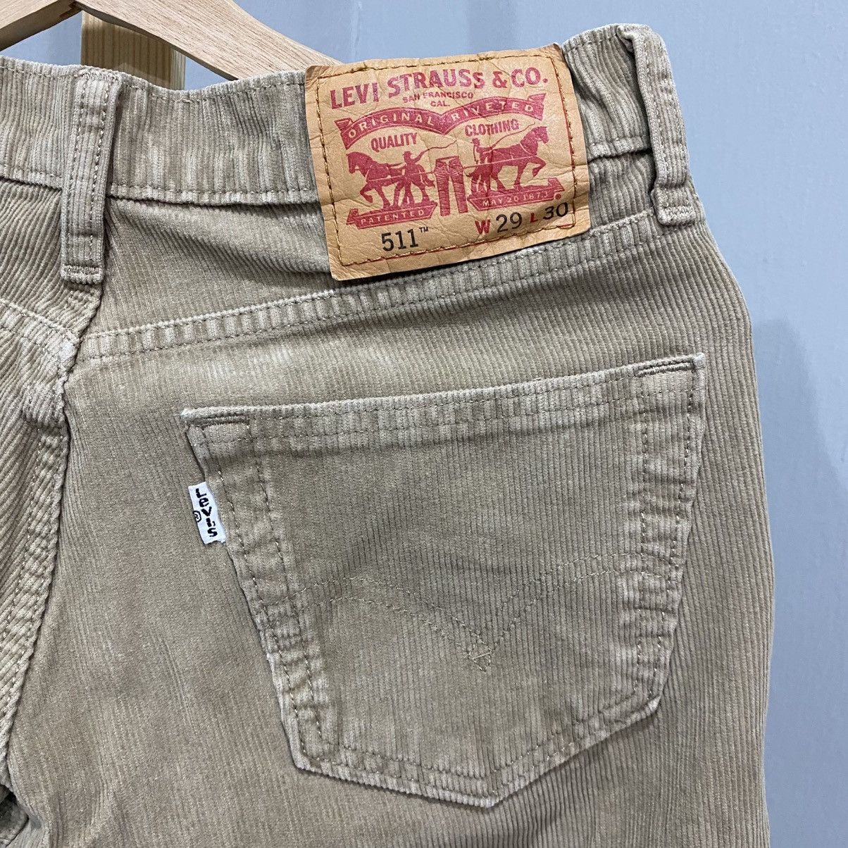 Levi's Levis 511 2018 Corduroy Pants Beige Size US 29 - 7 Thumbnail