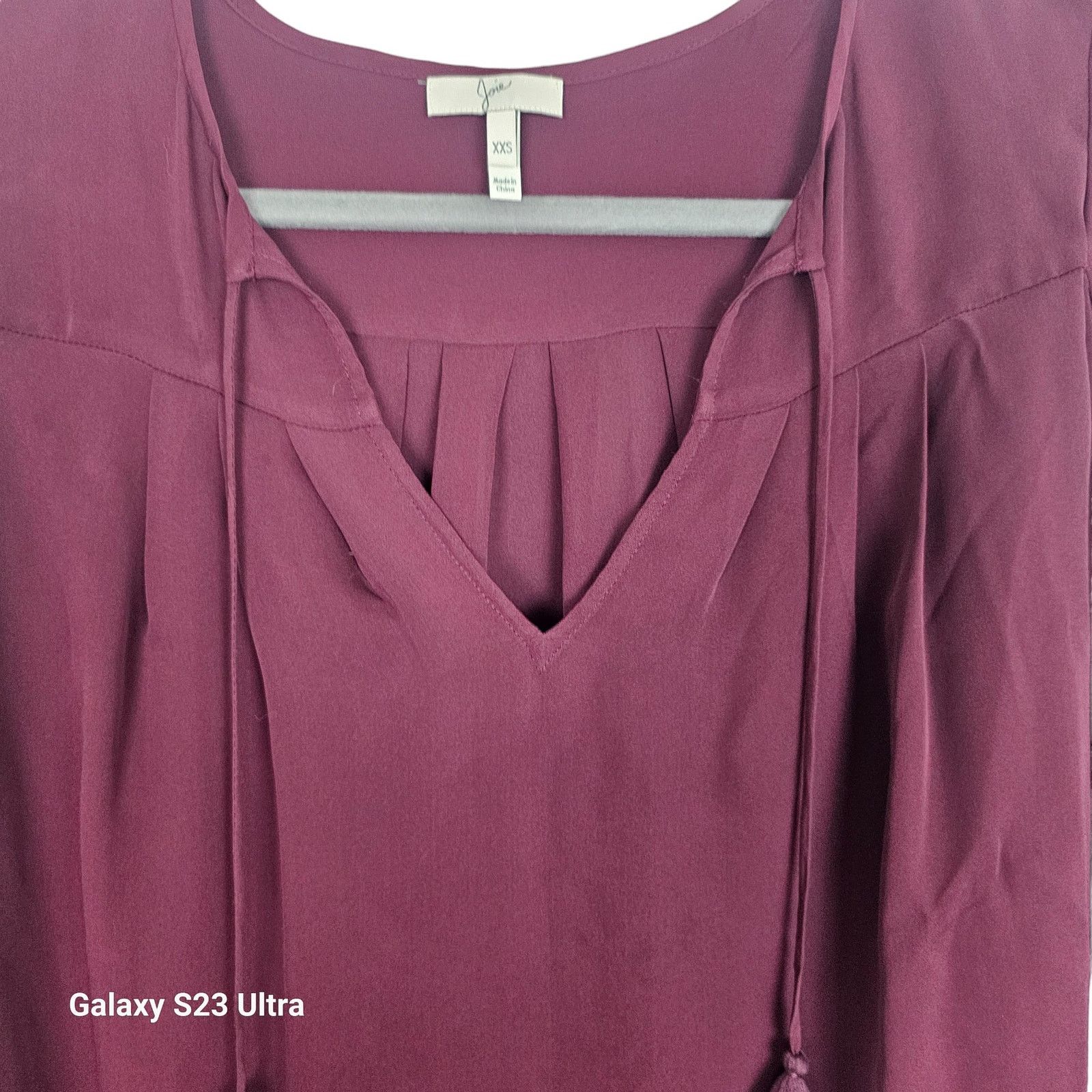 Joie Joie Womens Silk Blouse Holiday Quiet Luxury Old Money XXS Size XXS / US 00 / IT 34 - 2 Thumbnail