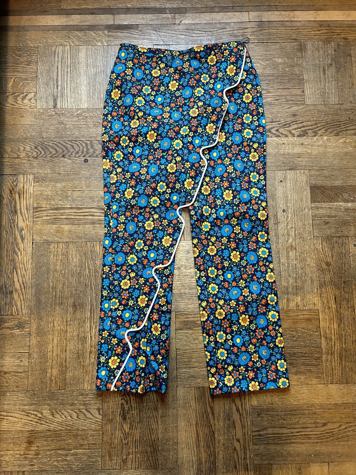 image of Balenciaga Spring 2018 Runway Floral Layered Trousers, Men's (Size 34)