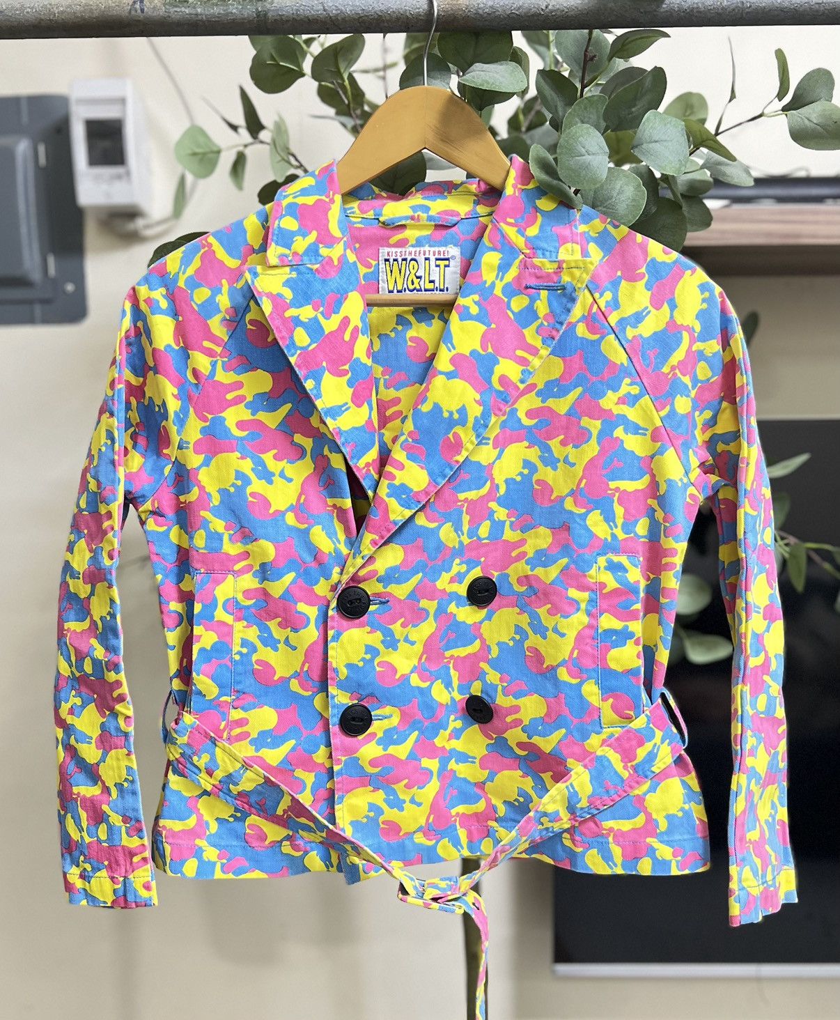 W&LT W&LT puk puk camo double breasted jacket with belt Size S / US 4 / IT 40 - 1 Thumbnail