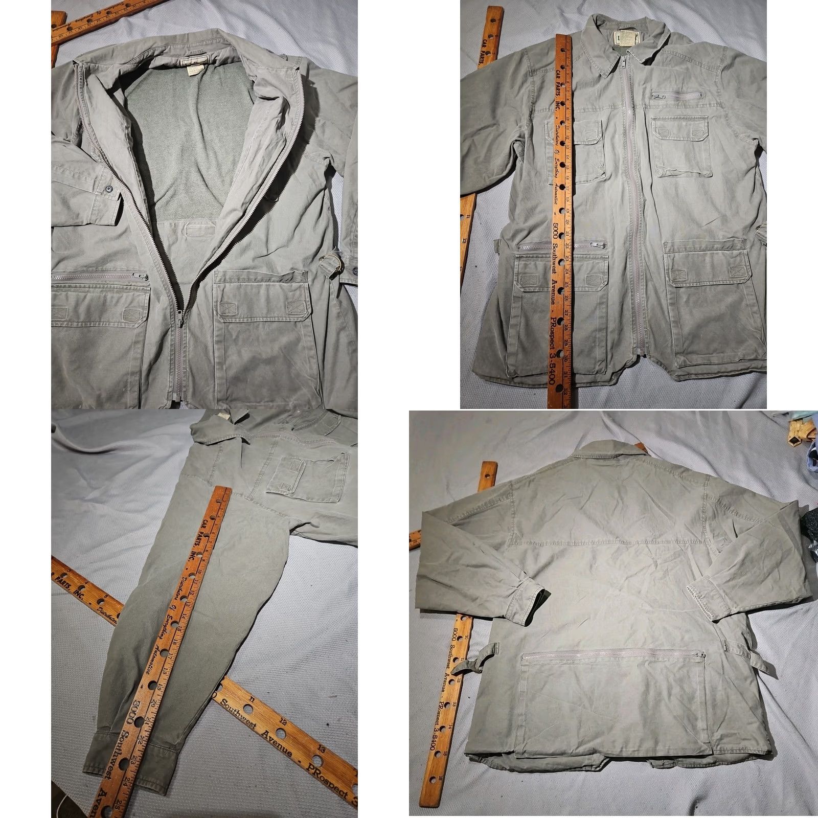 Vintage VINTAGE L.L. Bean Military Jacket Mens XL Tall Green Safari Chore Barn Coat Canvas Jacket Size US XL / EU 56 / 4 - 9 Thumbnail