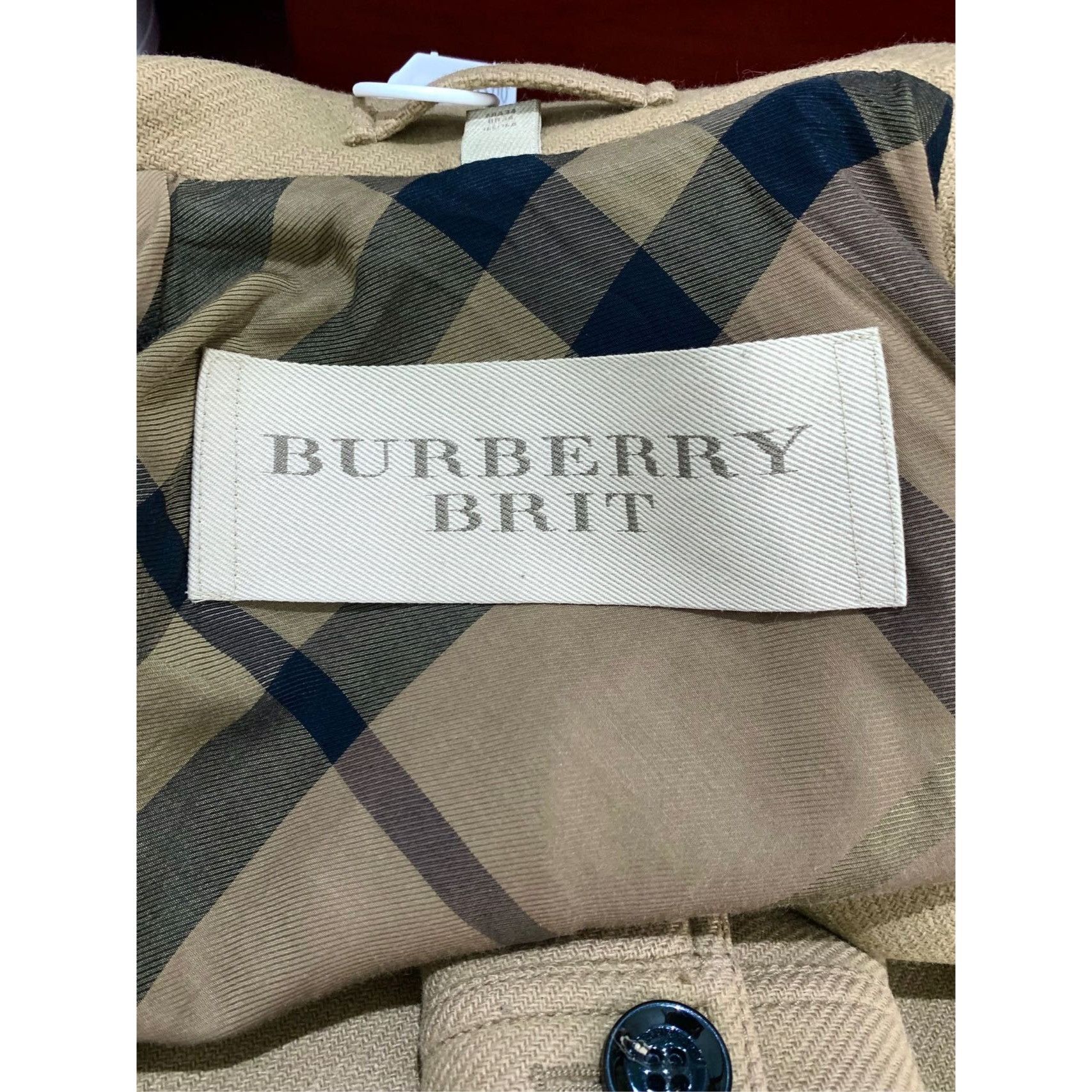 Burberry Burberry Brit Womens Double-Breasted Wool Blend Stand-Up Col Size XS / US 0-2 / IT 36-38 - 4 Thumbnail