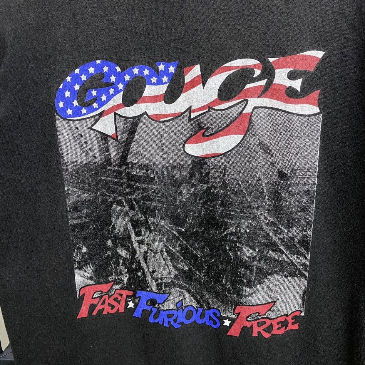 Vintage Vintage Gouge clothing skateboard tshirt fast furious free Size US L / EU 52-54 / 3 - 5 Thumbnail