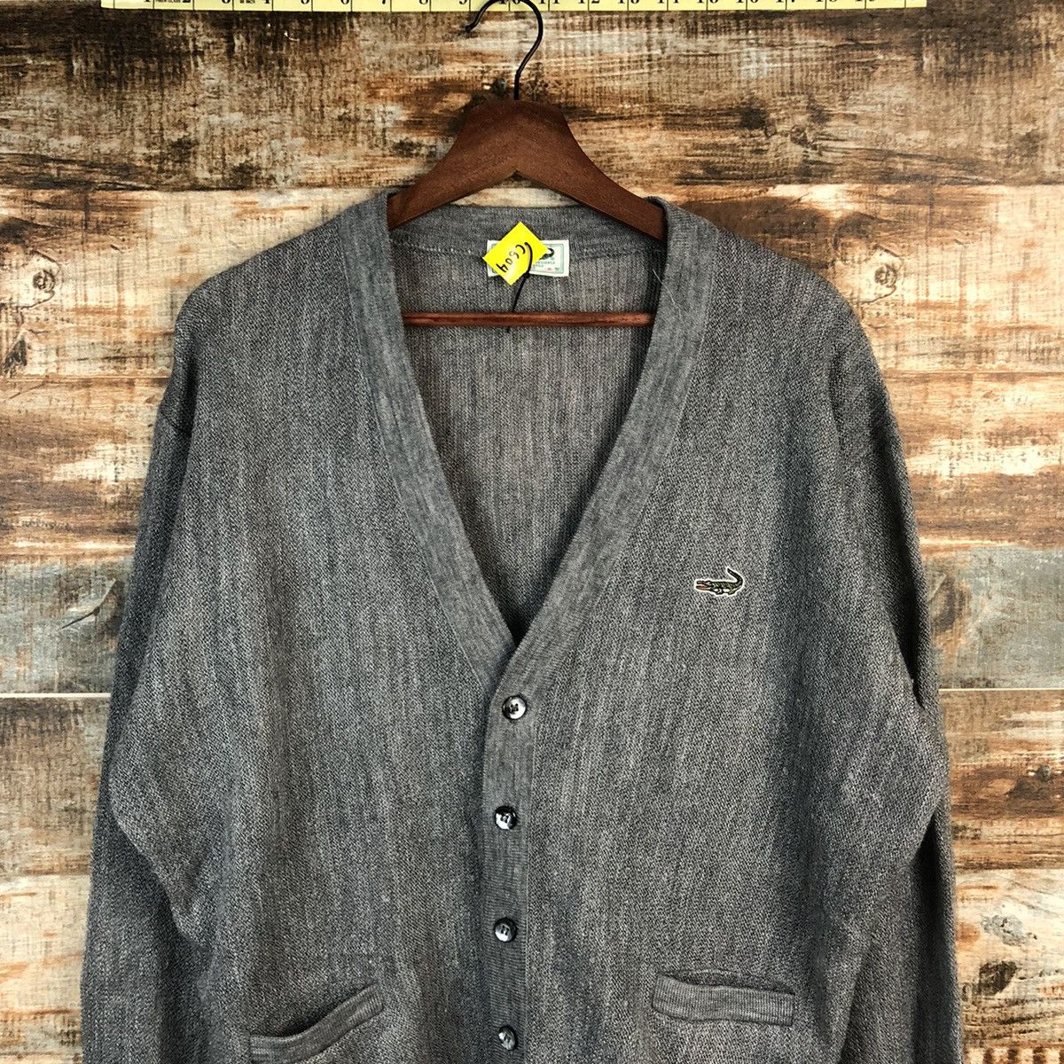 Japanese Brand DL Crocodille vintage Gray Cardigan Knitwear #C604 Size US M / EU 48-50 / 2 - 2 Thumbnail