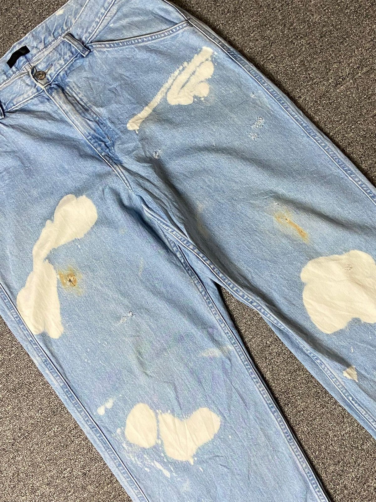 Japanese Brand × Uniqlo × Vintage Uniqlo Tapered Cut Tie Dye Denim Jeans (123) Size US 36 / EU 52 - 7 Thumbnail