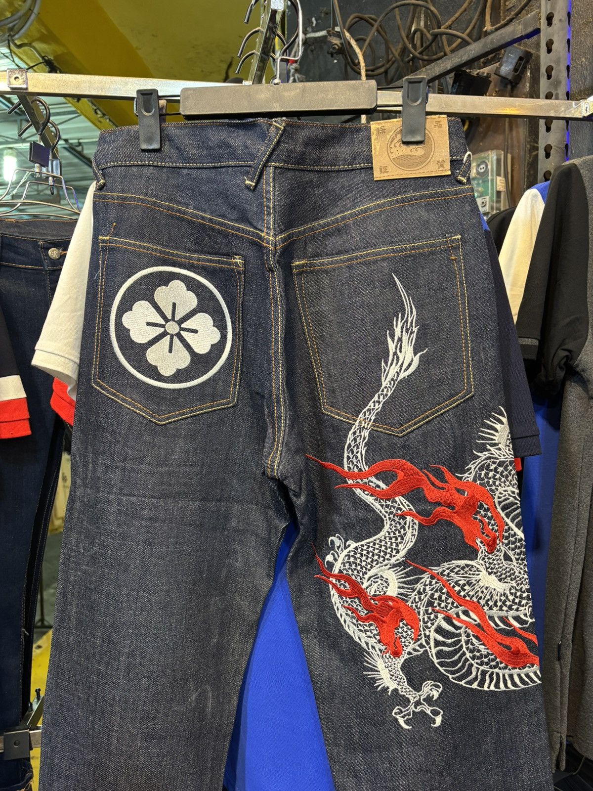 Kapital 🐉Vintage Dragon Embroidery Japanese Denim Jeans Size US 32 / EU 48 - 3 Thumbnail