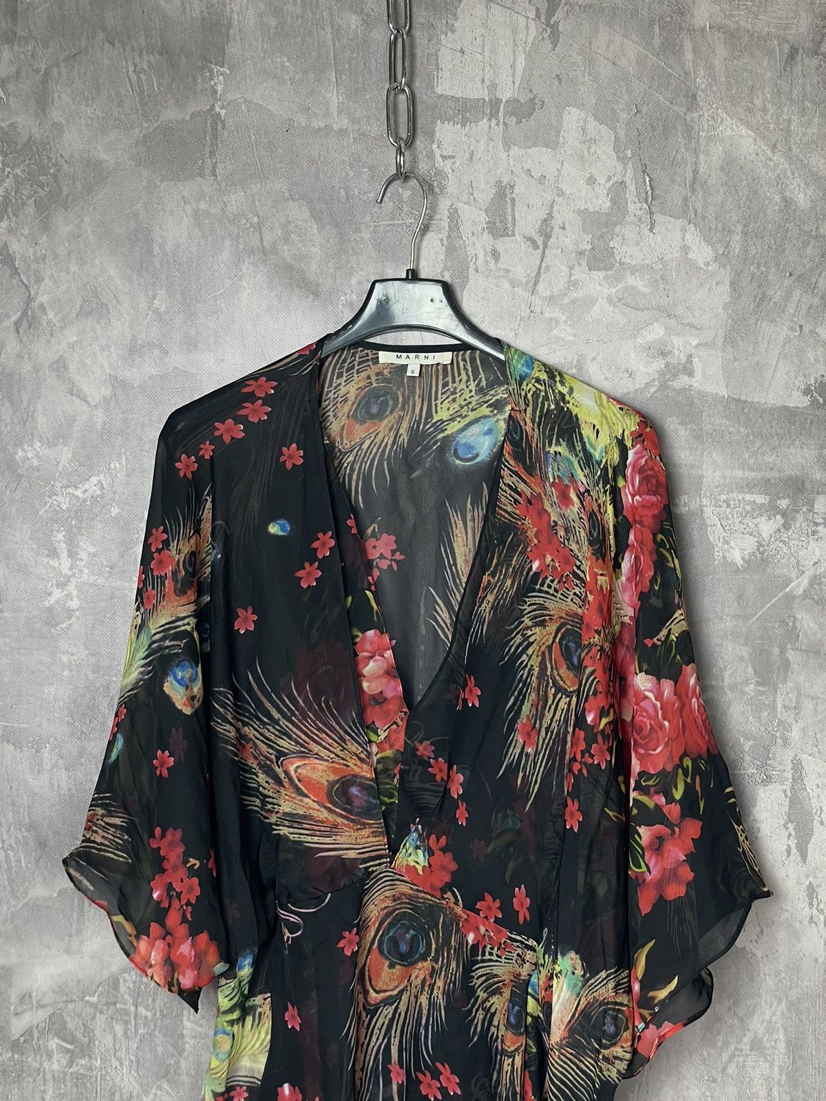 Marni × Vintage Marni Vintage Multicolour Y2K Rare Luxury Midi Dress Size S / US 4 / IT 40 - 2 Thumbnail