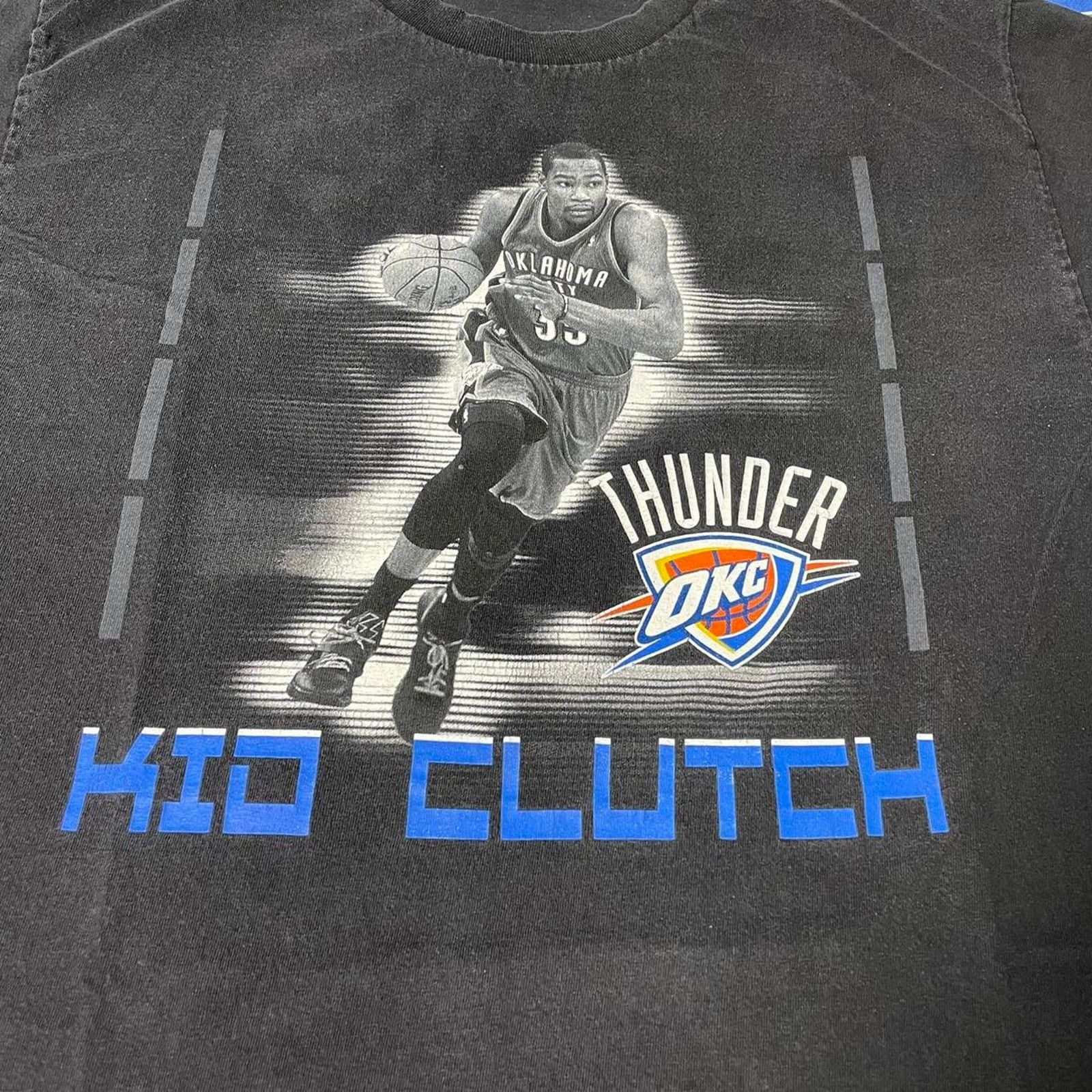 NBA × Vintage Y2K NBA Kevin Durant Oklahoma City Thunder Basketball Tee Size US L / EU 52-54 / 3 - 3 Thumbnail