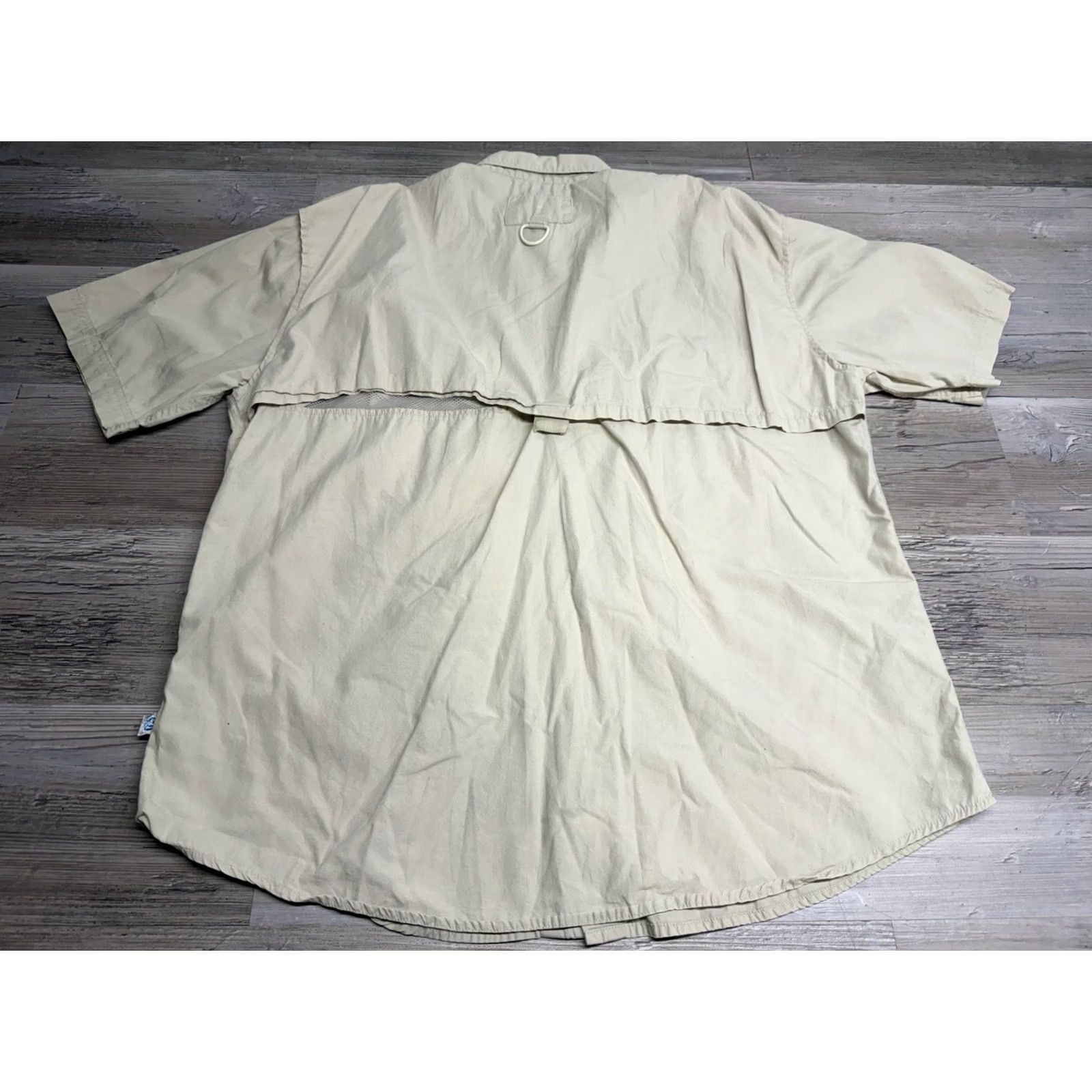 Vintage Discovery Channel Quest Shirt Woolrich Button-Up Shirt Mens Large Beige Outdoor Safari Check Short Sleeve for Fishing Lightweight Breathable Pockets Size US L / EU 52-54 / 3 - 2 Thumbnail