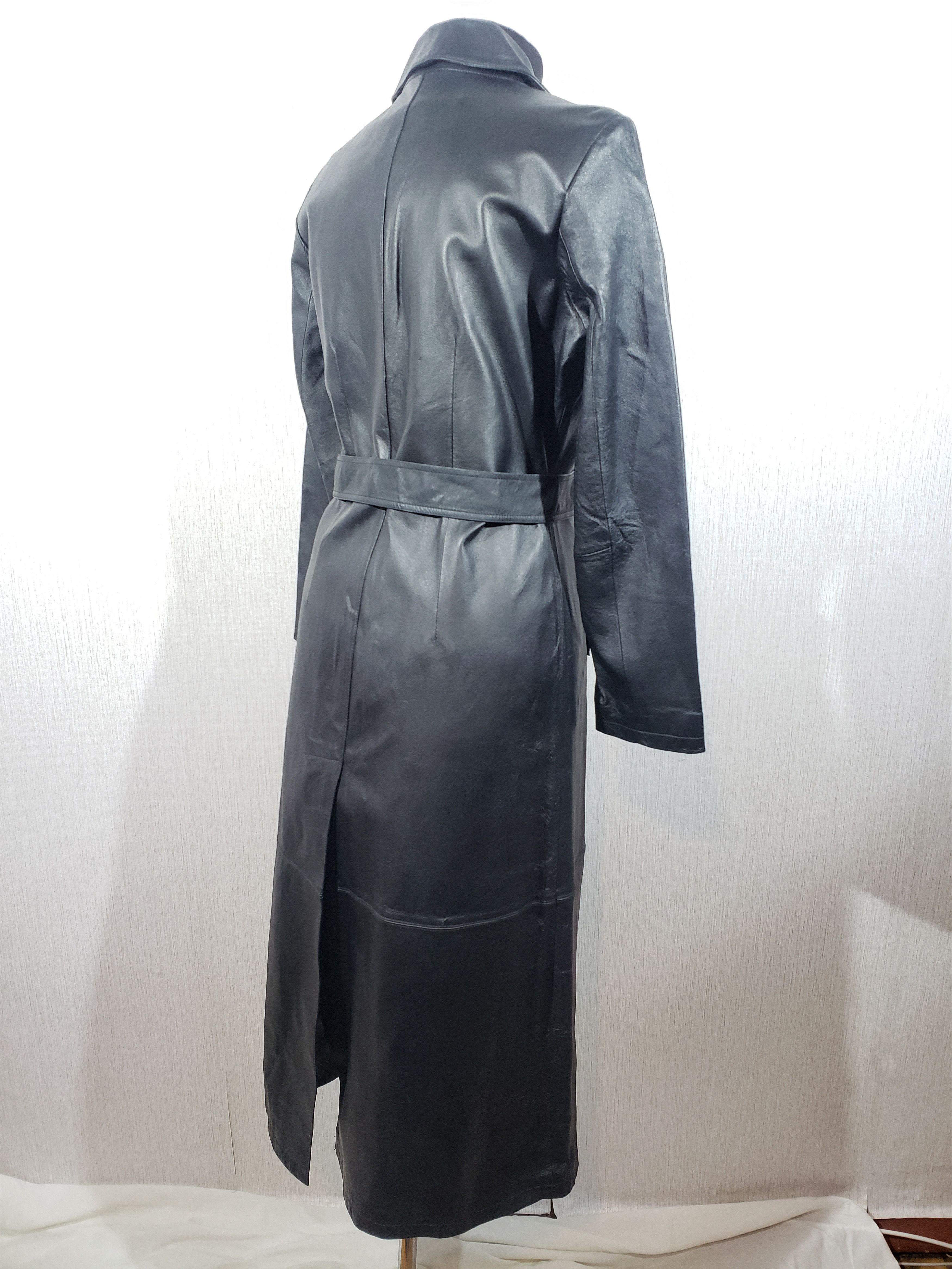 Other Stylish women's long leather jacket. Size L / US 10 / IT 46 - 5 Thumbnail