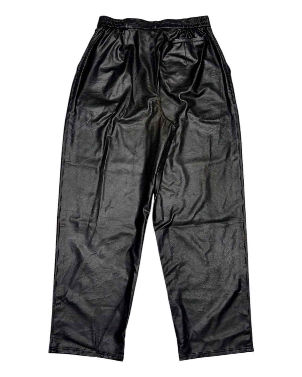 Courreges RARE‼️COURREGES BLACK BAGGY WIDE FAUX LEATHER PANTS Size US 30 / EU 46 - 6 Thumbnail