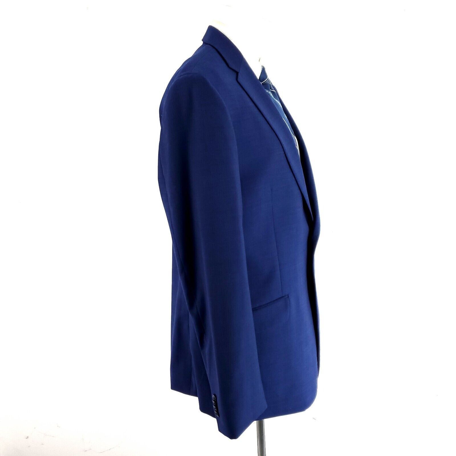 Joseph Abboud Joseph Abboud Wool Polyester 2 Button Blazer 42R Blue Herrin Size 42R - 6 Thumbnail