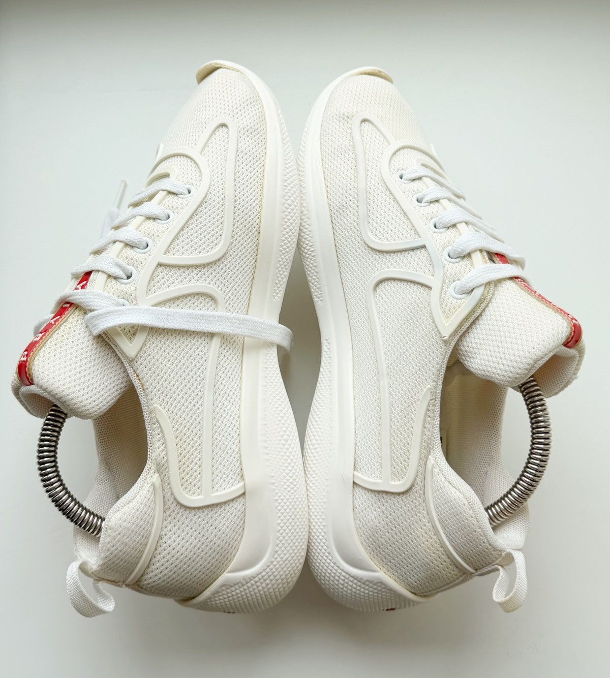 Prada Prada American Cup Men White Lightweight Sneakers 41 Italy Size US 8 / EU 41 - 8 Thumbnail