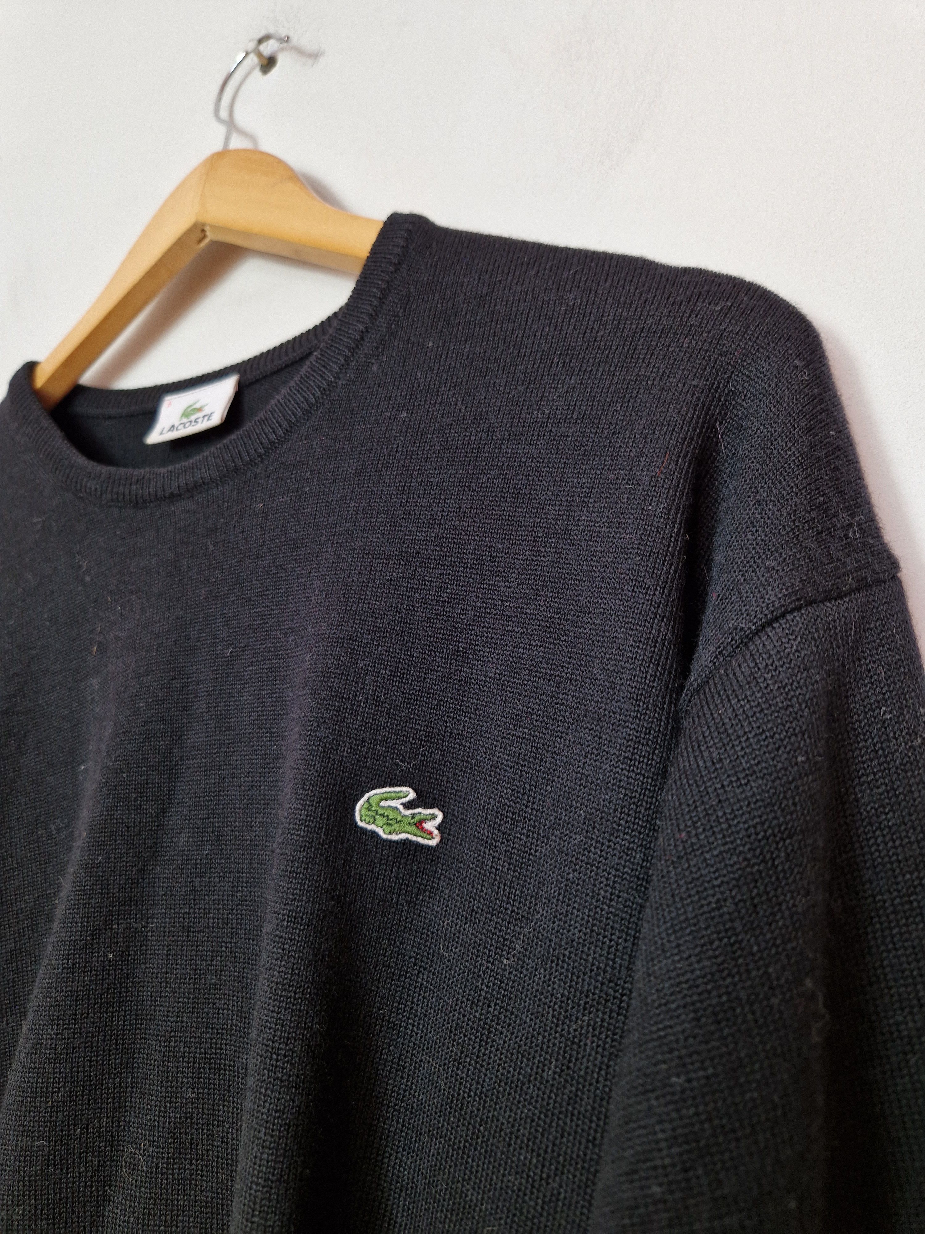 Lacoste × Vintage Lacoste black wool sweater Size US XL / EU 56 / 4 - 3 Thumbnail