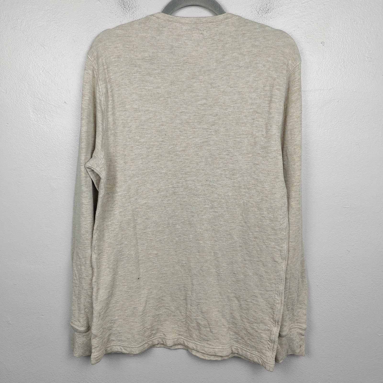 J.Crew Wallace & Barnes Henley Shirt Mens Large Cream Heather Size US L / EU 52-54 / 3 - 7 Thumbnail