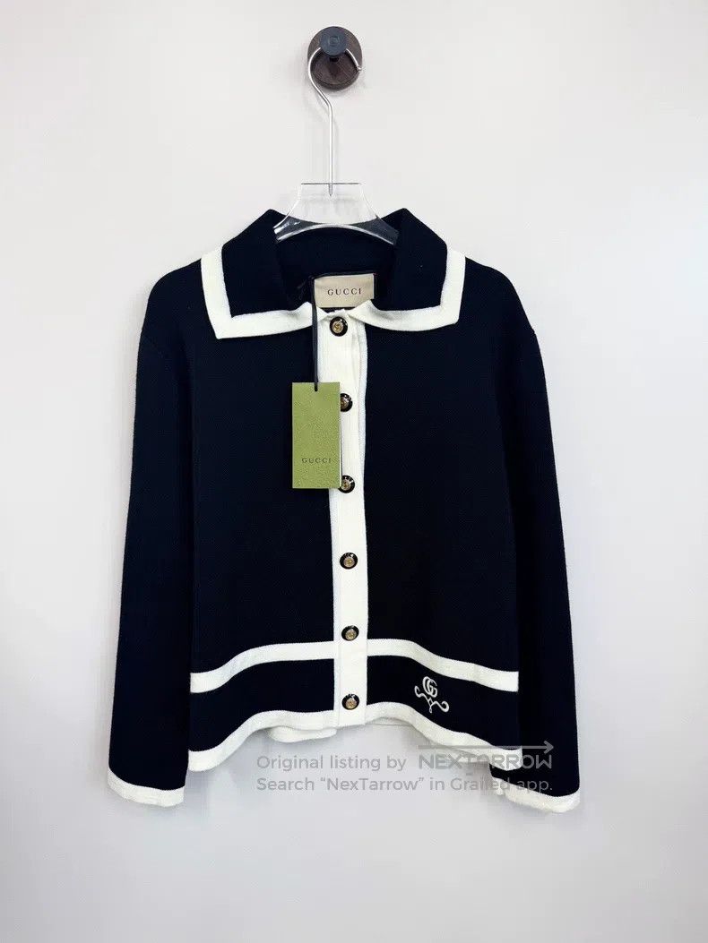 Gucci Gucci Black and white colour block double G embroidery log Size M / US 6-8 / IT 42-44 - 1 Thumbnail