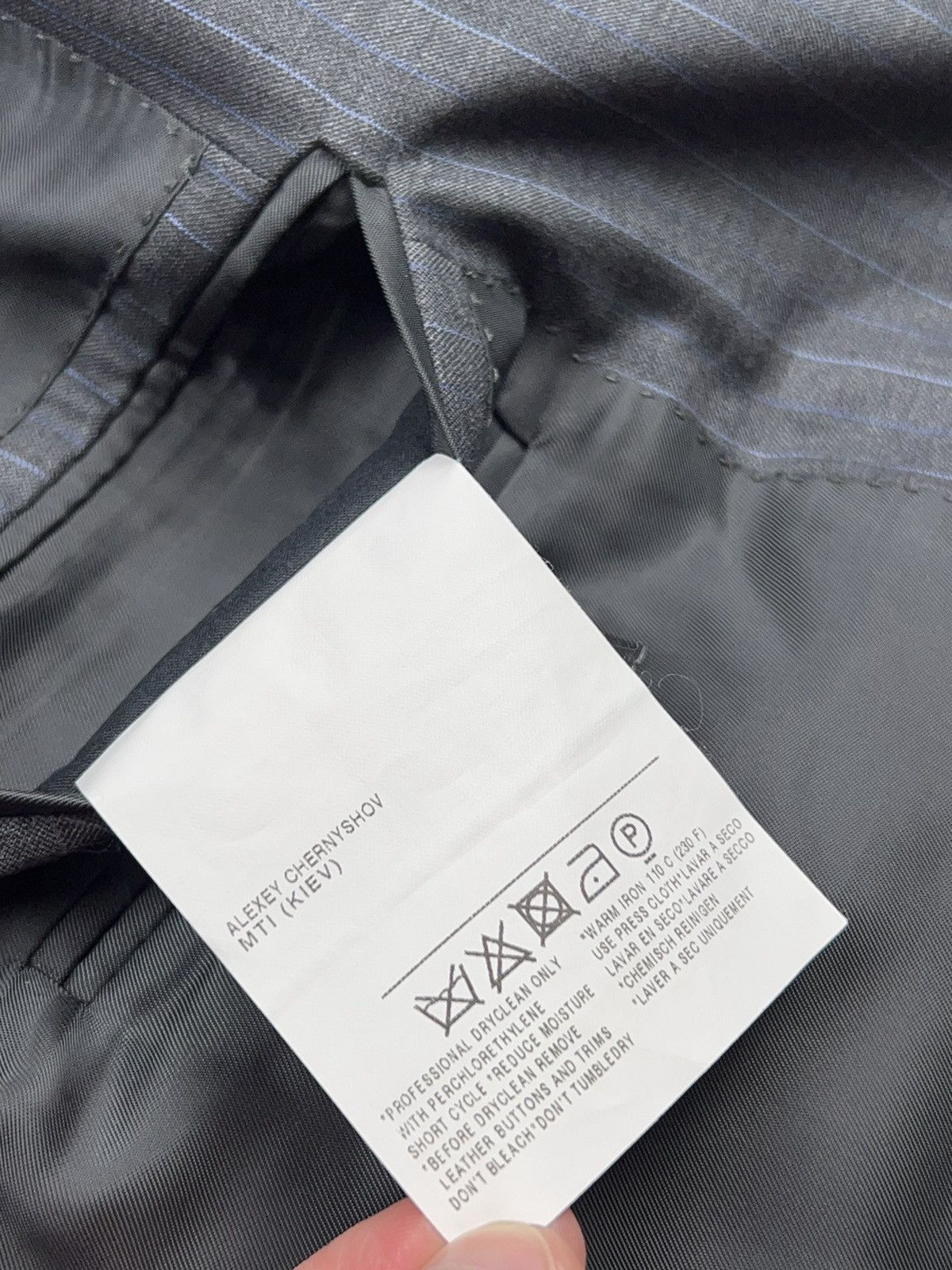 Ermenegildo Zegna Ermenegildo Zegna Su Misura Stripped Suit Wool Silk Size 46L - 15 Thumbnail