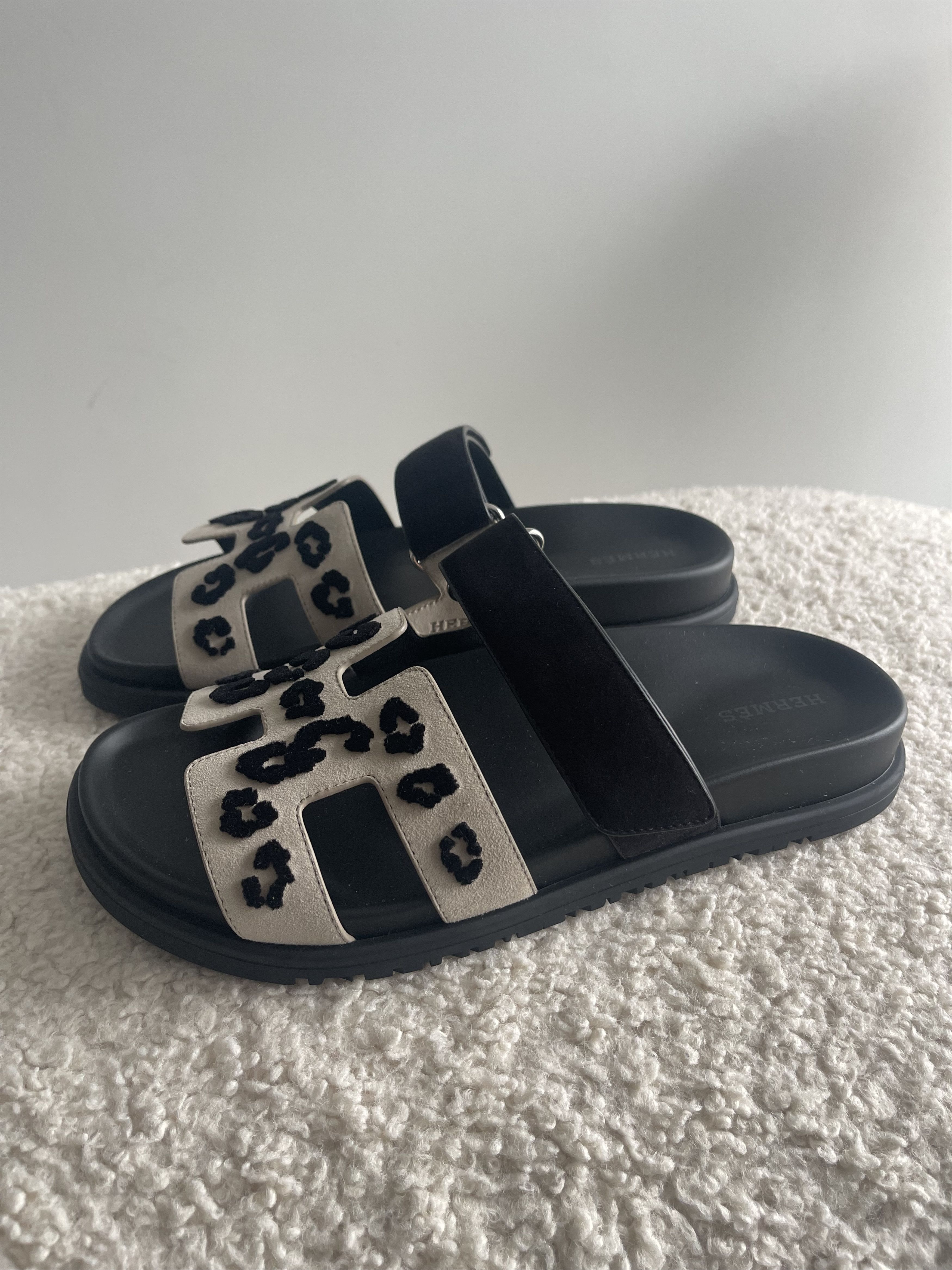 Hermes Hermes Sandal CHYPRE GOAT VELVET Size US 8 / IT 38 - 3 Thumbnail