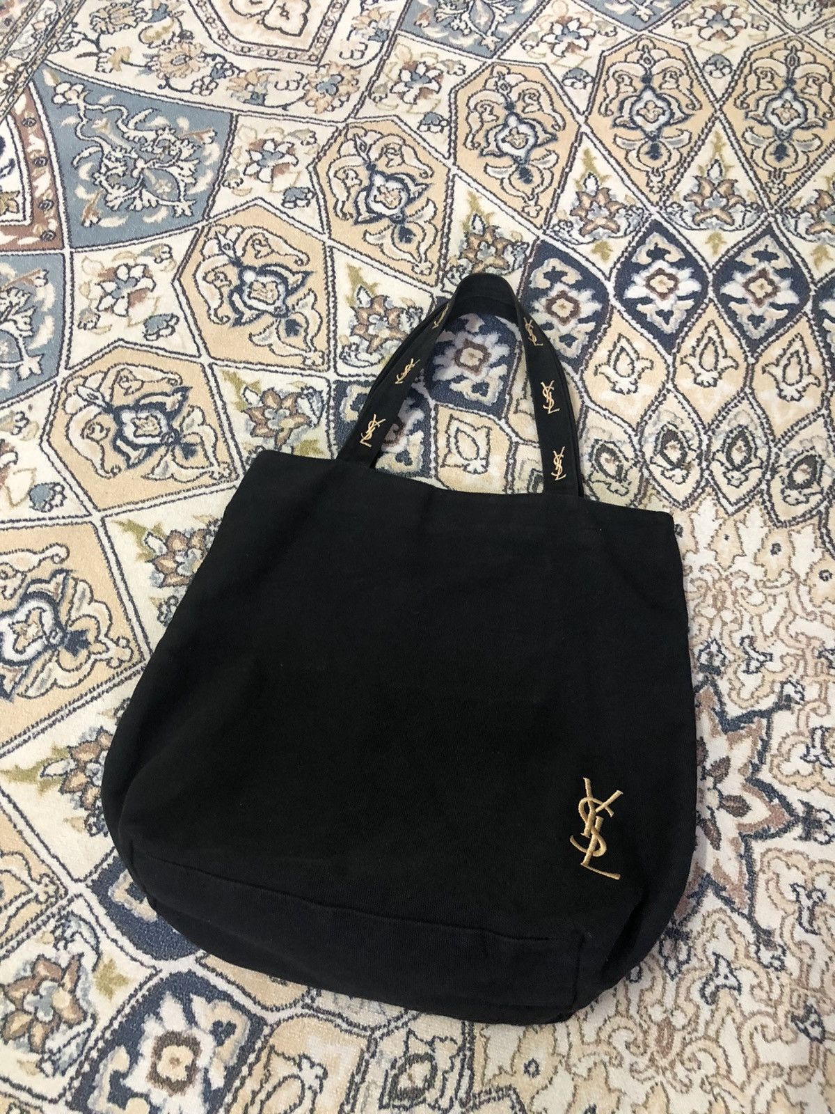 Yves Saint Laurent Yves Saint Laurent Embroidery Logo Tote Bag Size ONE SIZE - 5 Thumbnail