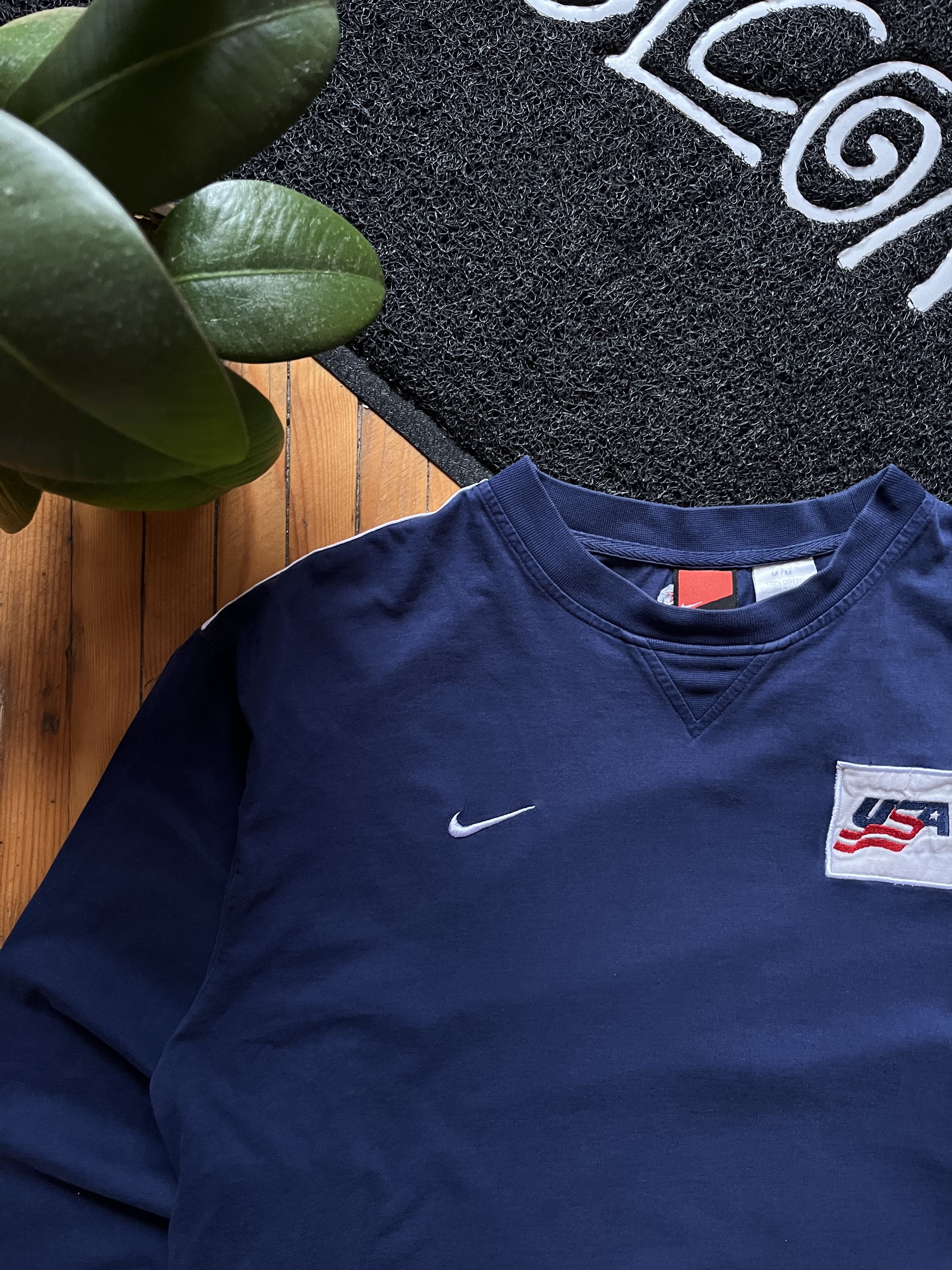 Nike Vintage Nike USA Hockey 90's IIHF Blue Longsleeve Tee Size US M / EU 48-50 / 2 - 2 Thumbnail