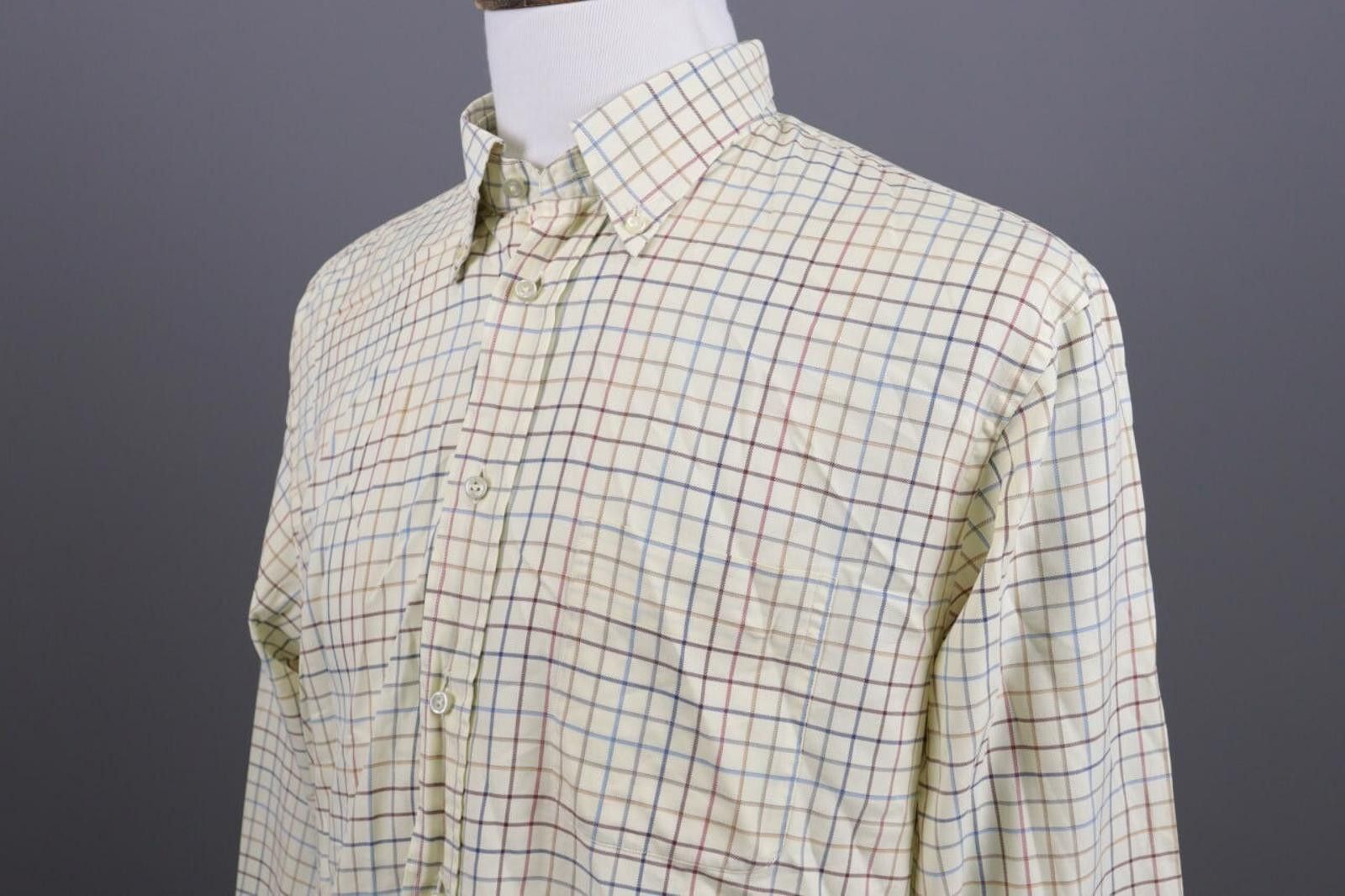 Designer Van Laack Royal Beige Check Shirt Size 44 / 17.5 Size US M / EU 48-50 / 2 - 4 Thumbnail