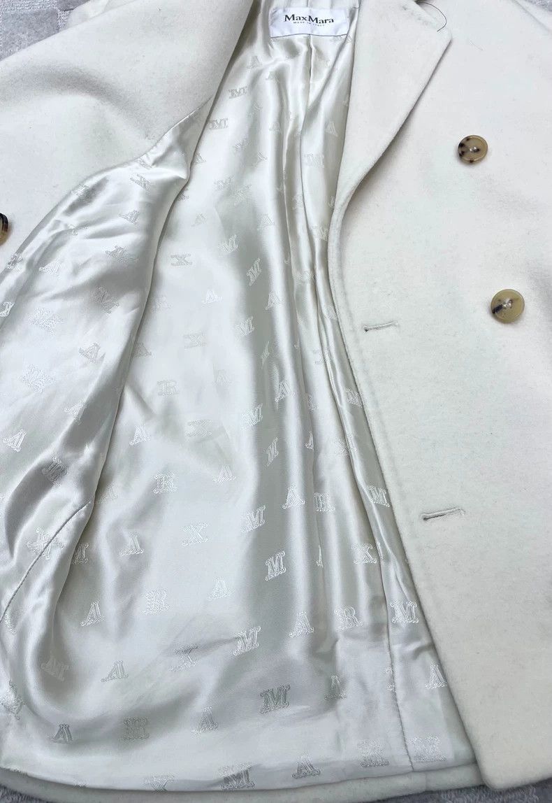 Max Mara Max Mara Off-white double-breasted wool coat Size S / US 4 / IT 40 - 6 Thumbnail