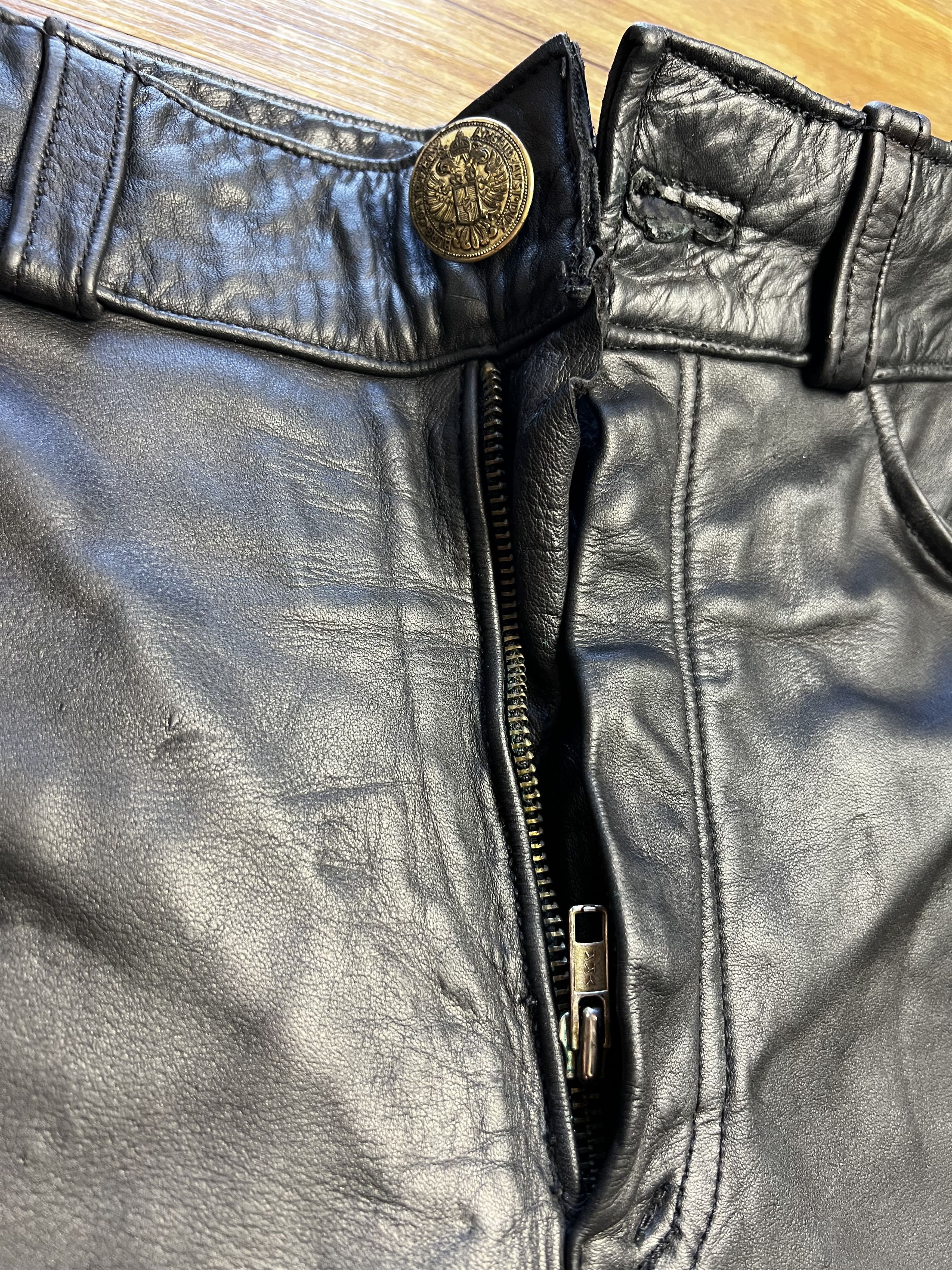 Vintage Vintage Black Leather Pants Size US 30 / EU 46 - 6 Thumbnail